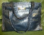 BORSA VINTAGE IN PELLE BLU
