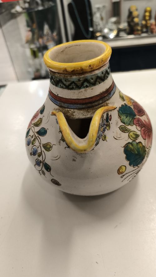 Brocca dipinte a mano numerata ceramiche Deruta