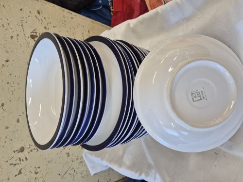  Set 6 piatti e Bordi Blu Laveno 