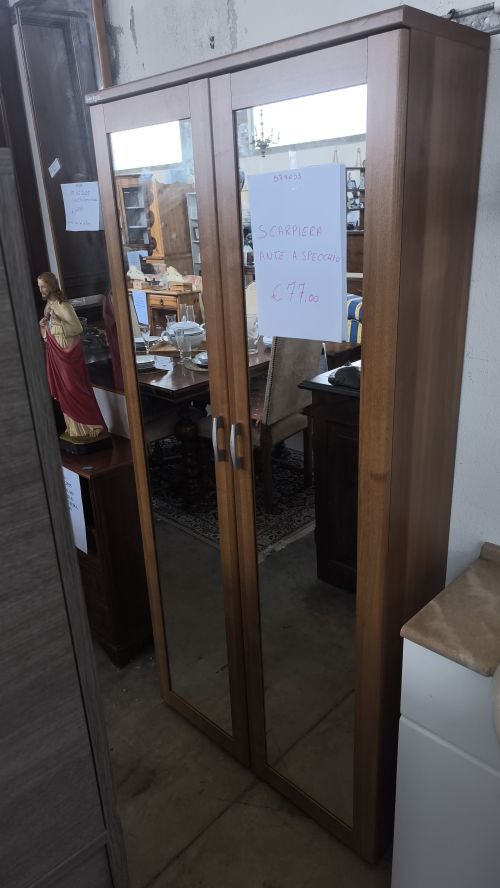  Scarpiera con due ante a specchio 