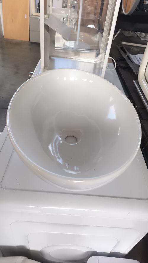 LAVANDINO IN CERAMICA BIANCA OVALE D&lsquo;APPOGGIO