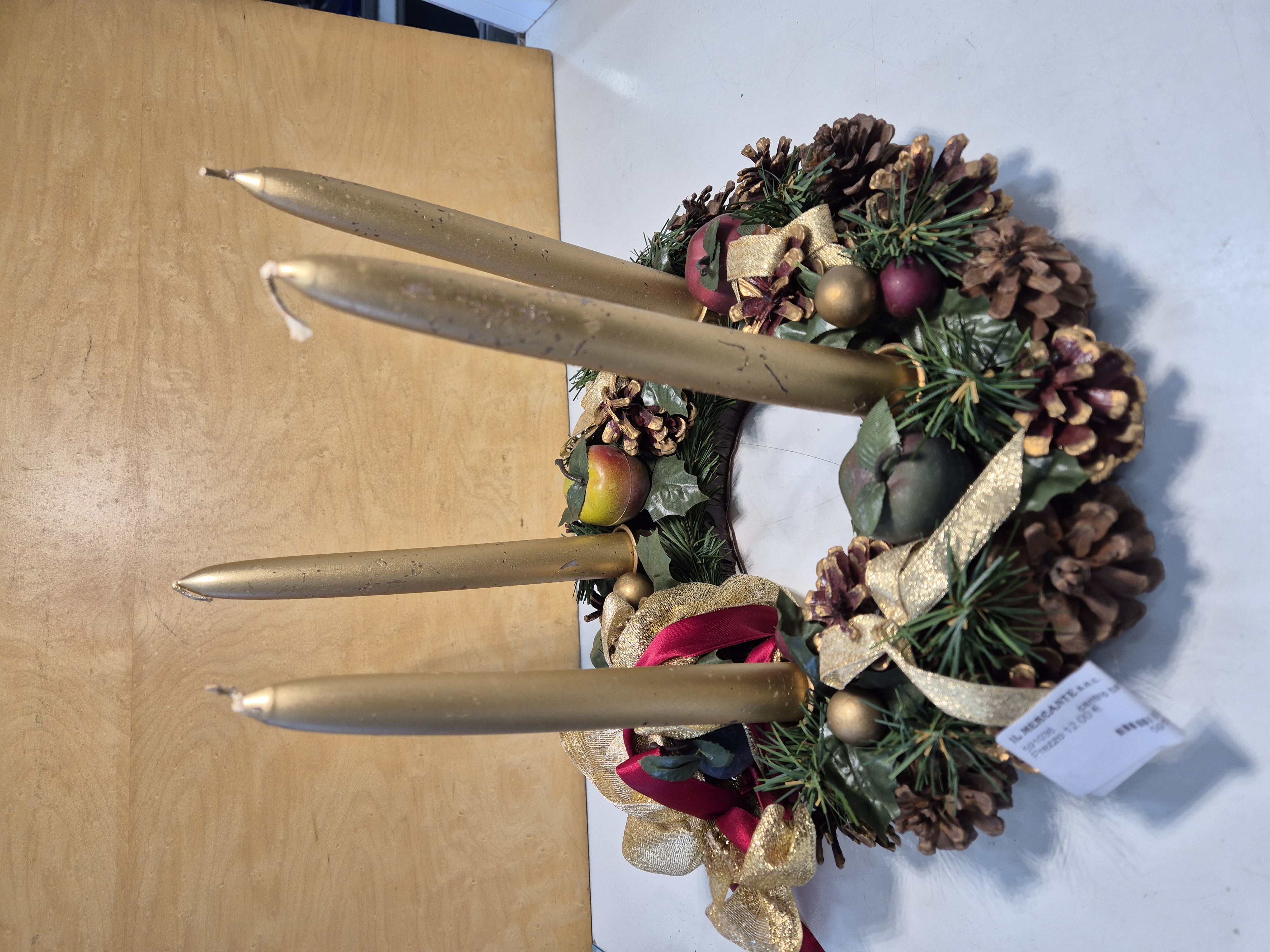 centro tavola con 4 candele