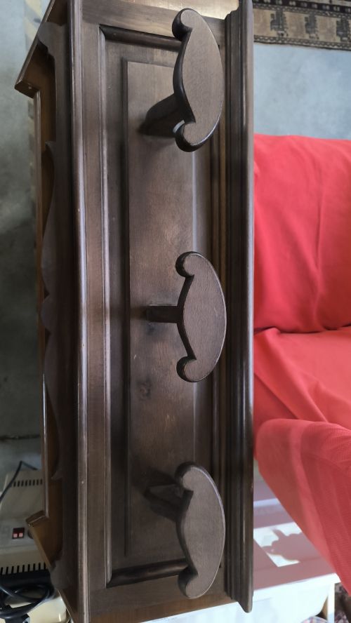 Appendiabiti da parete in legno 3 posti