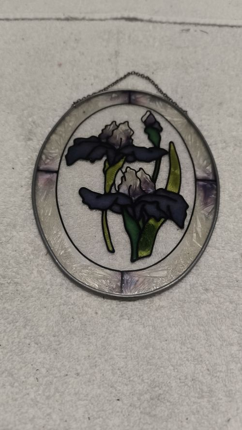  Dipinto su vetro su cornice ovale