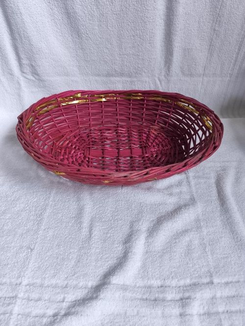  Cestini in vimini ovale rosso