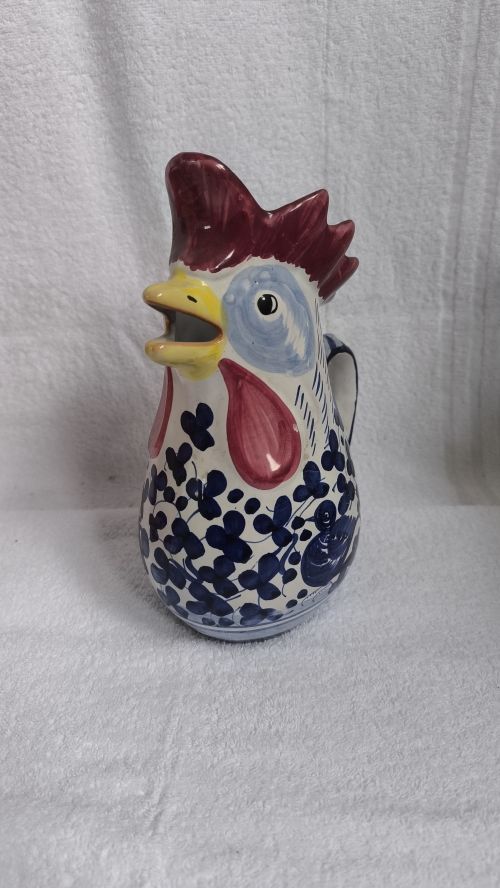  Caraffa in ceramica Deruta immagine Gallo