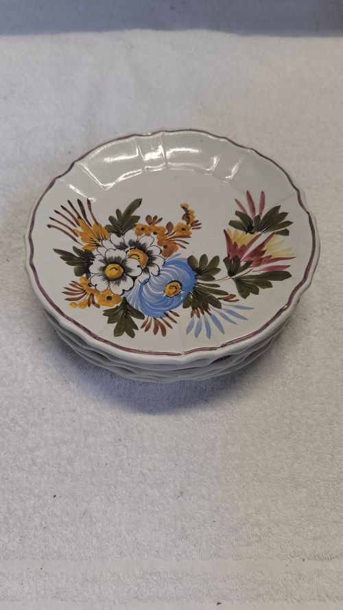 4 piatti con Disegno floreale