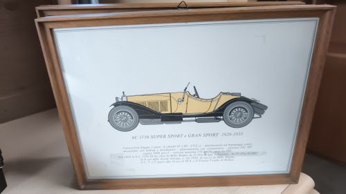Cornice Marrone con stampa auto d&lsquo;epoca