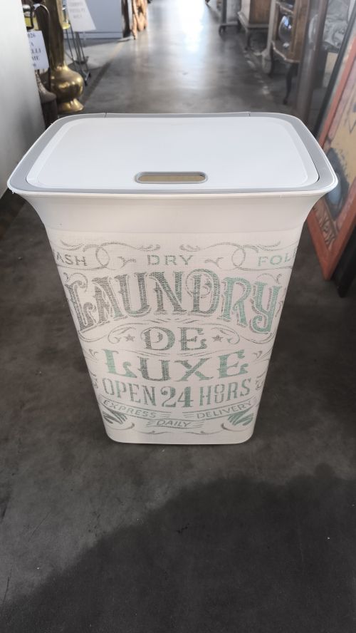 PORTA BIANCHERIA IN PLASTICA BIANCA
