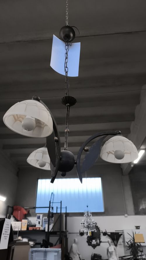 LAMPADARIO IN METALLO 3 LUCI