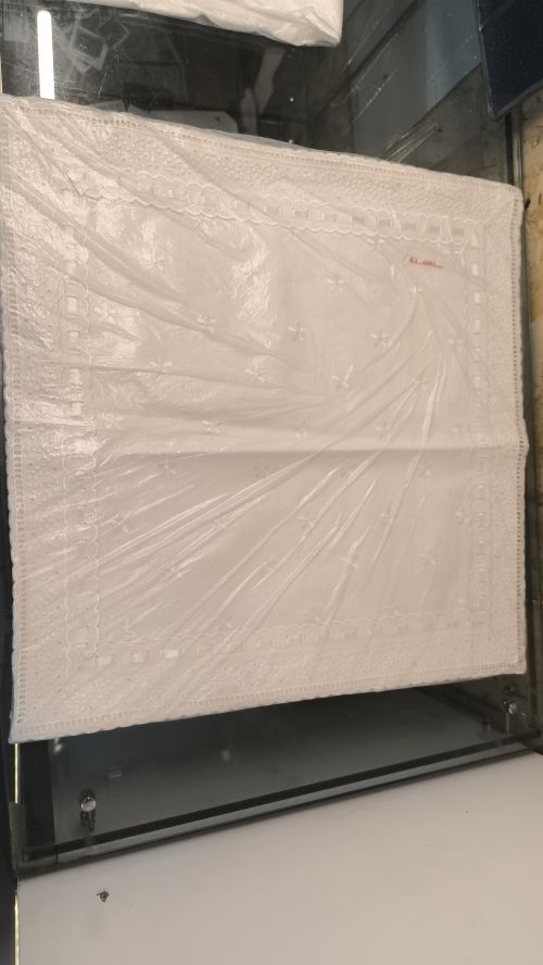 Copri cuscino ricamato Bianco 46 x 46