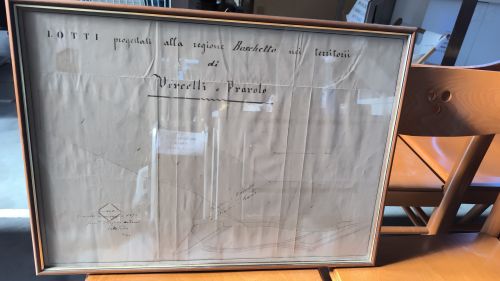Vecchia stampa Vercelli e prarolo 1870