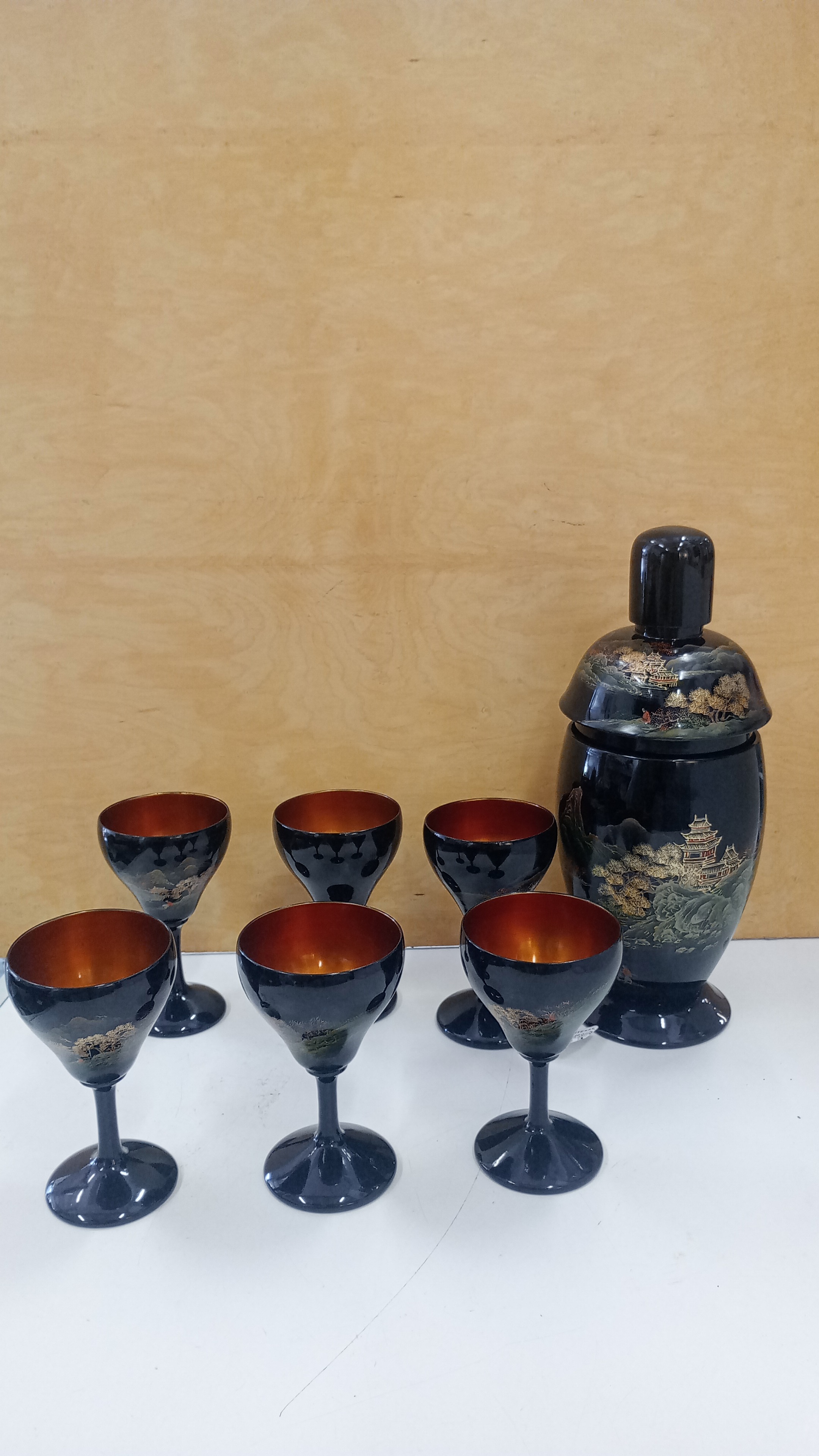 SET DA COCKTAIL ART DECO GIAPPONESE 1930 CIRCA 