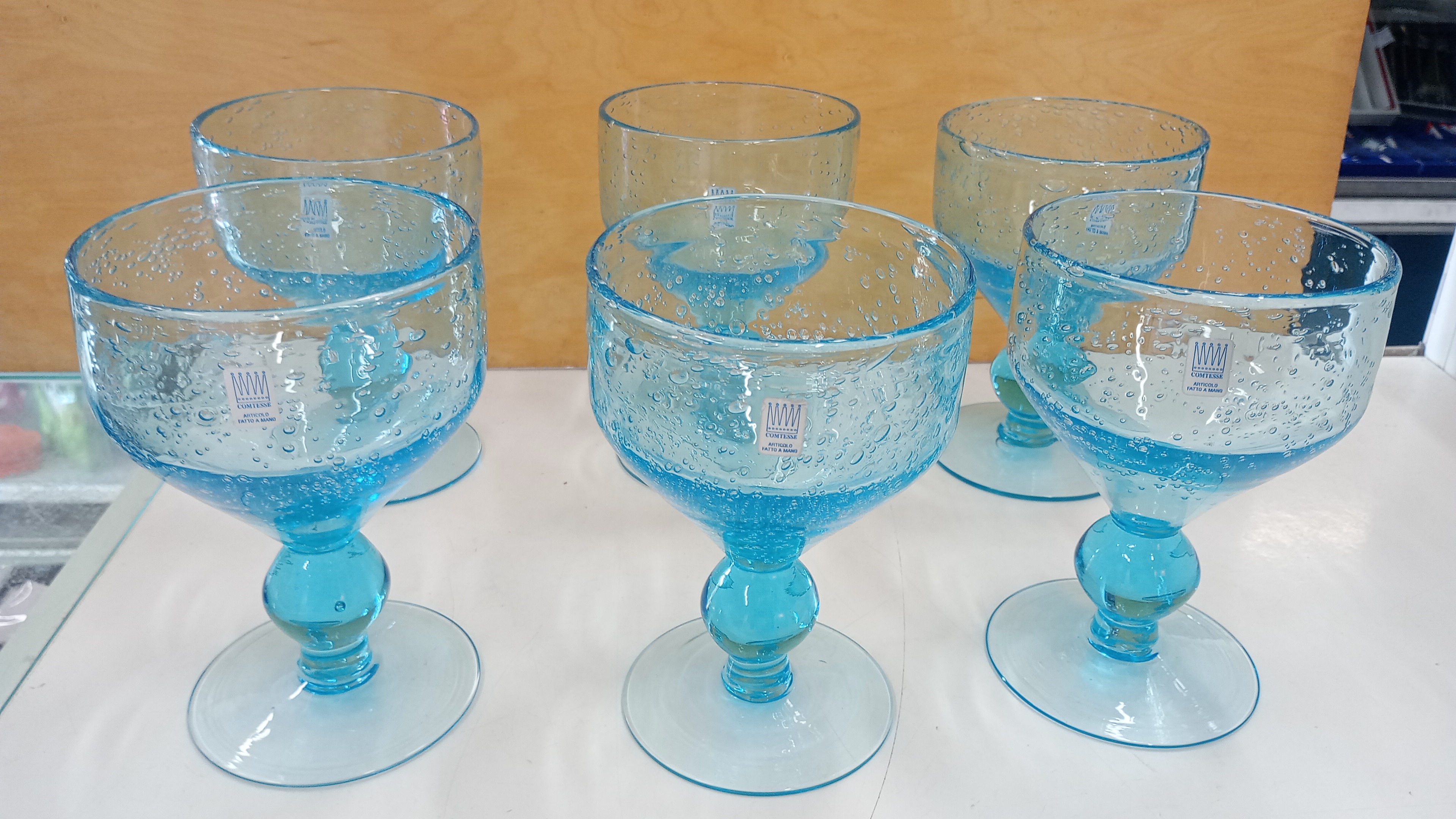 6 calici azzurri COMTESSE