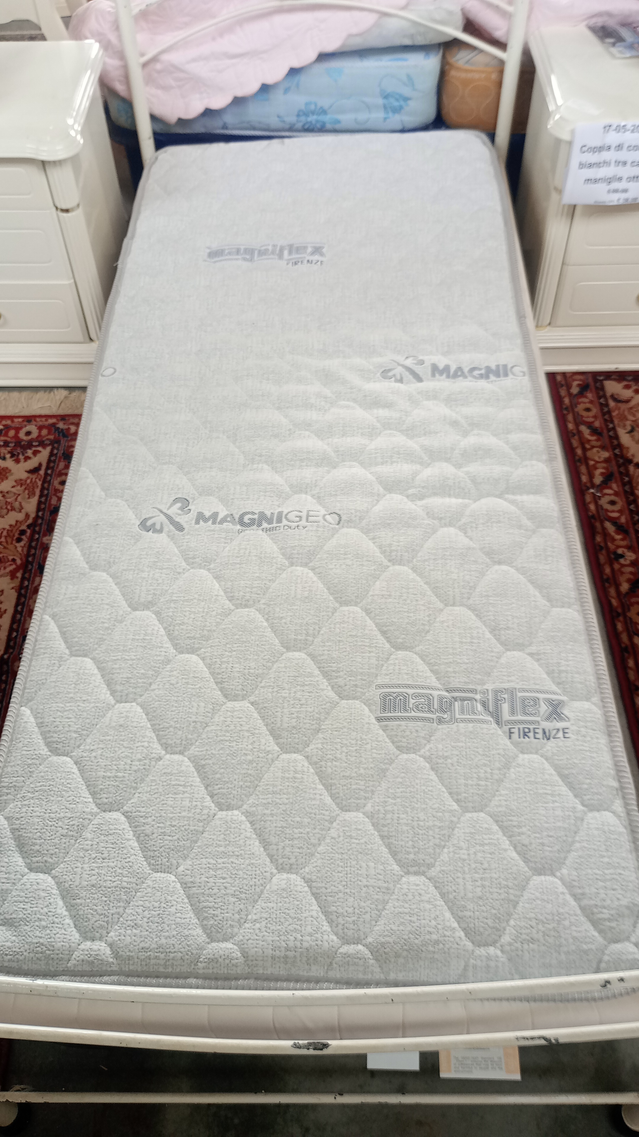 MATERASSO SINGOLO LATTICE MEMORI ANTIALLERGICO LATO ESTIVO /INVERNALE