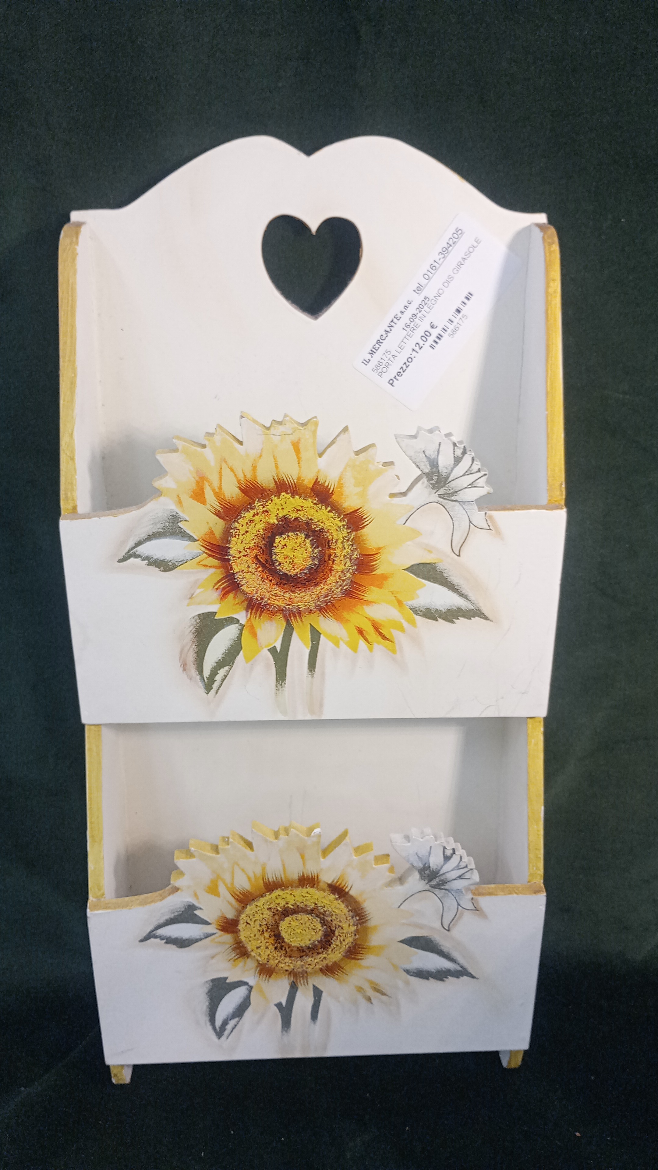 PORTA LETTERE IN LEGNO DIS GIRASOLE