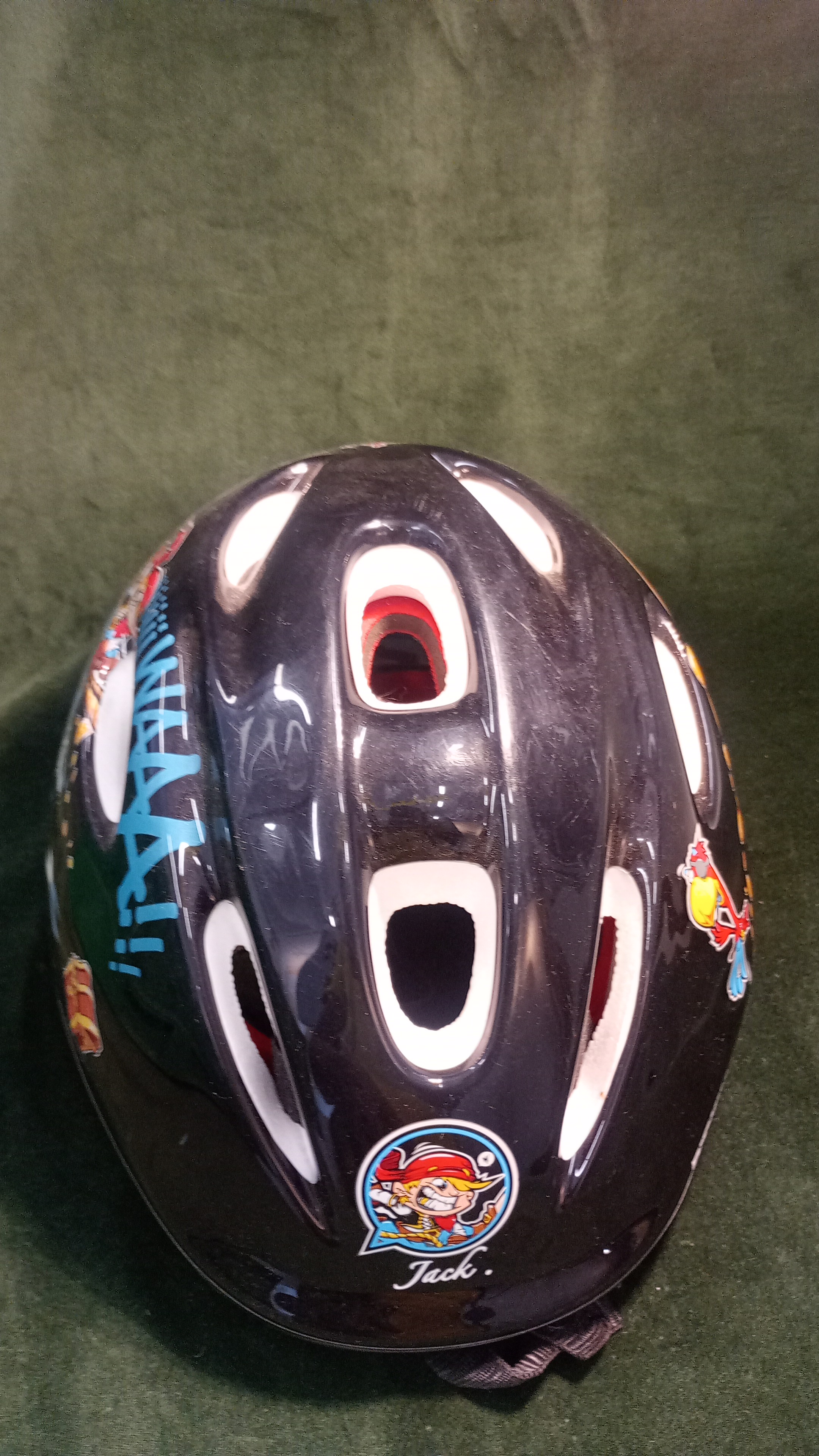 casco bici NERO AZZURRO