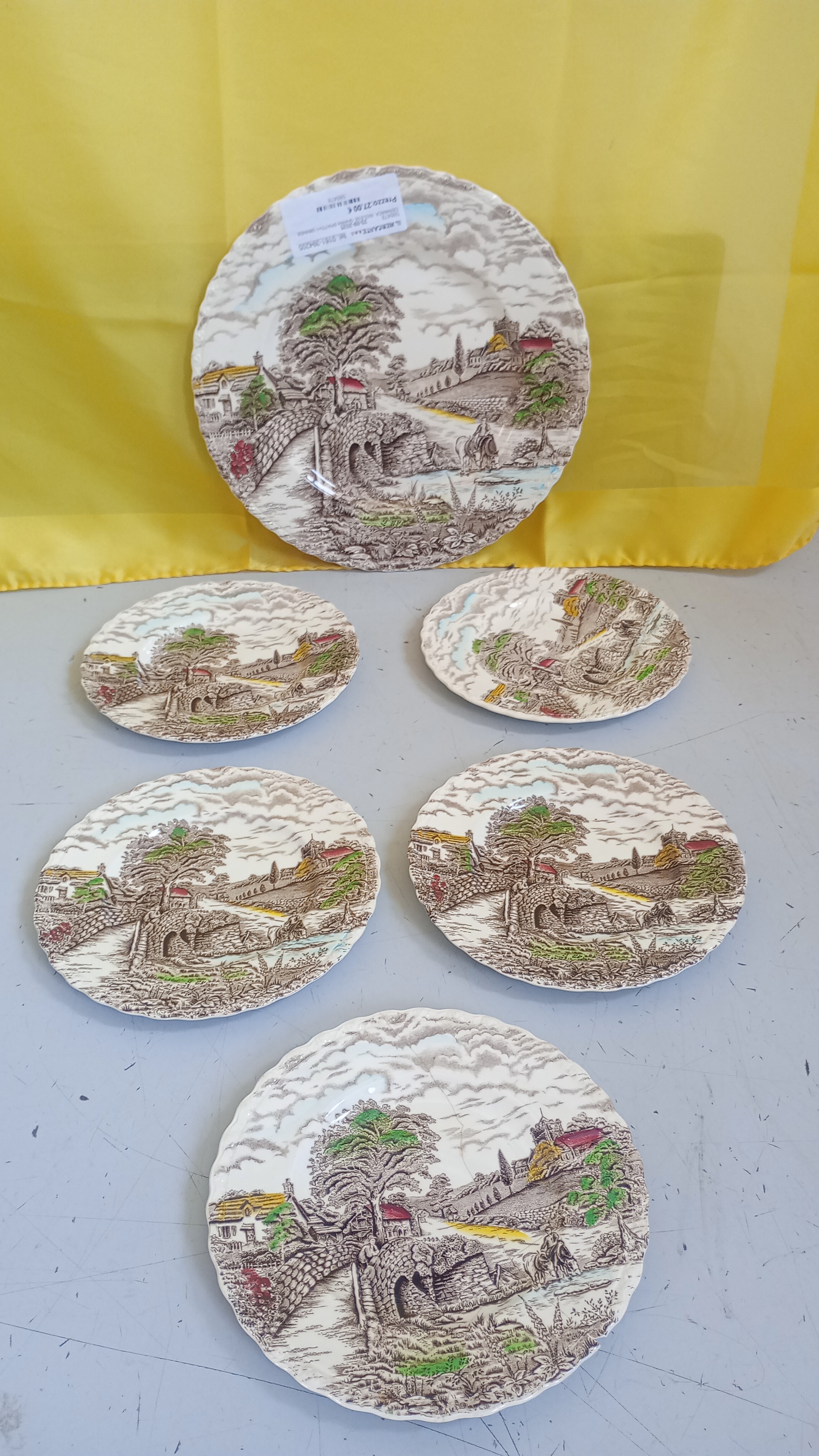 CERAMICA  INGLESE GHARM 5PIATTI+1 GRANDE
