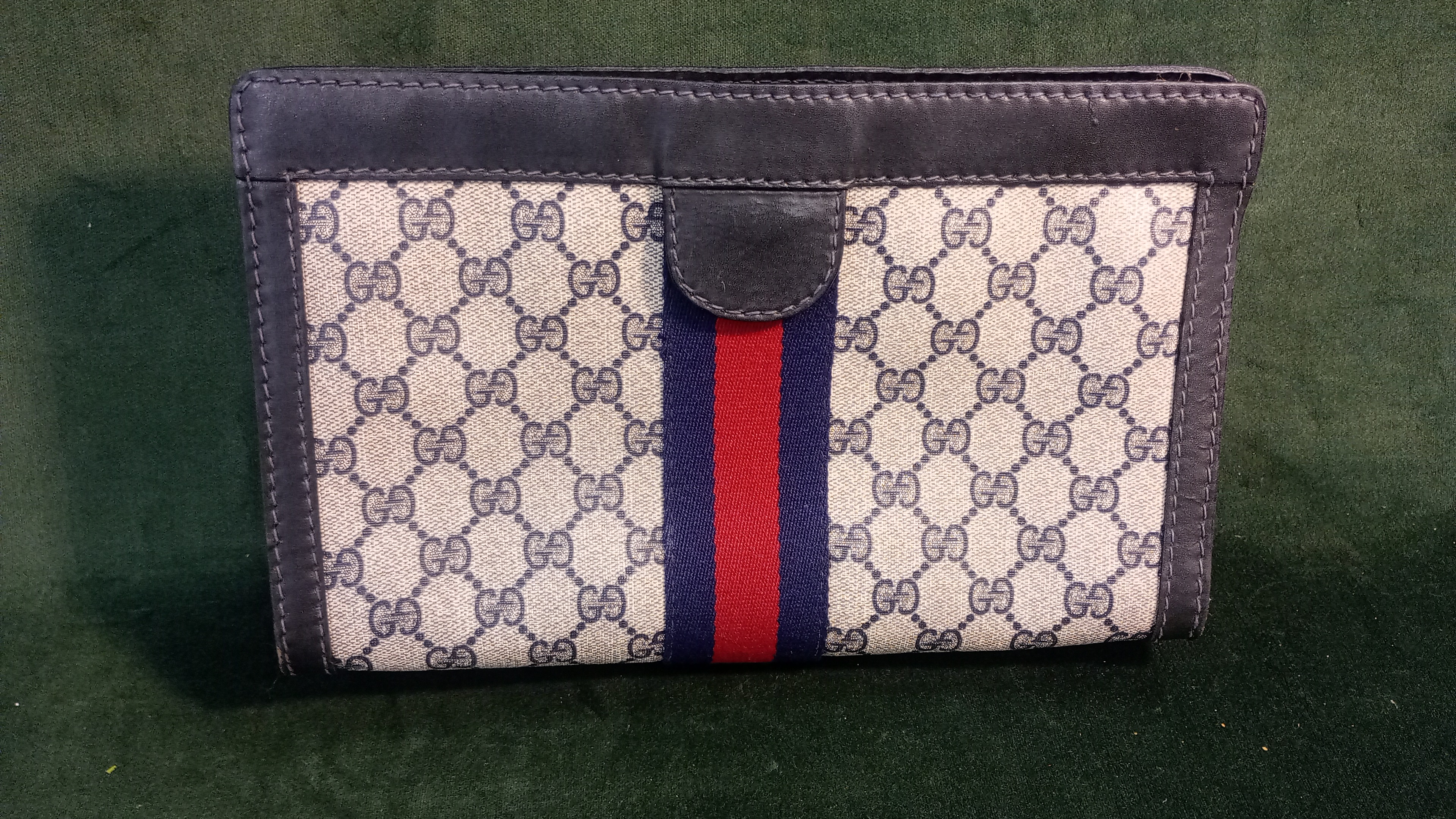 pochette Ophidia in pelle  GUCCI legg. macchia