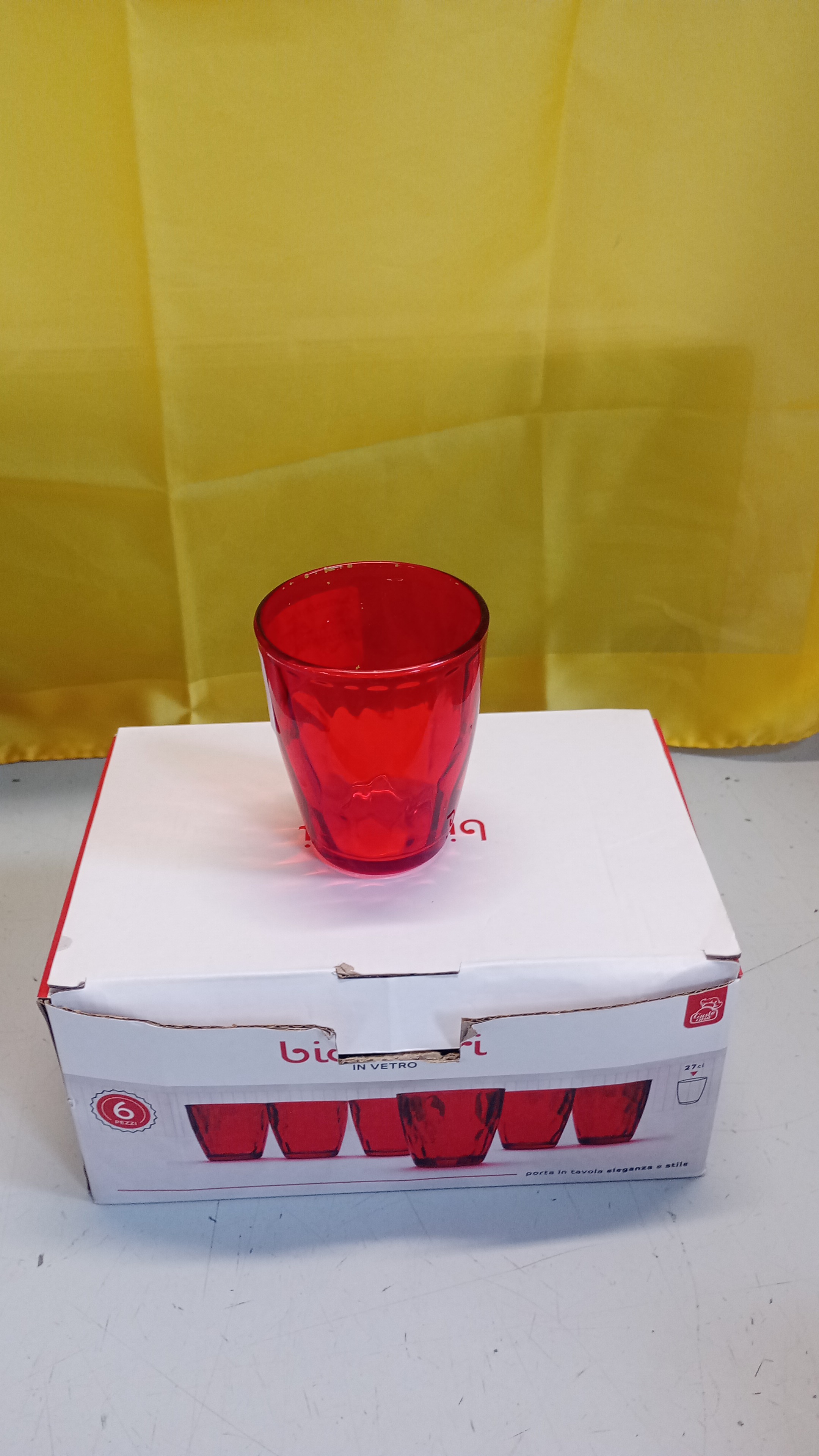 6 bicchieri rossi