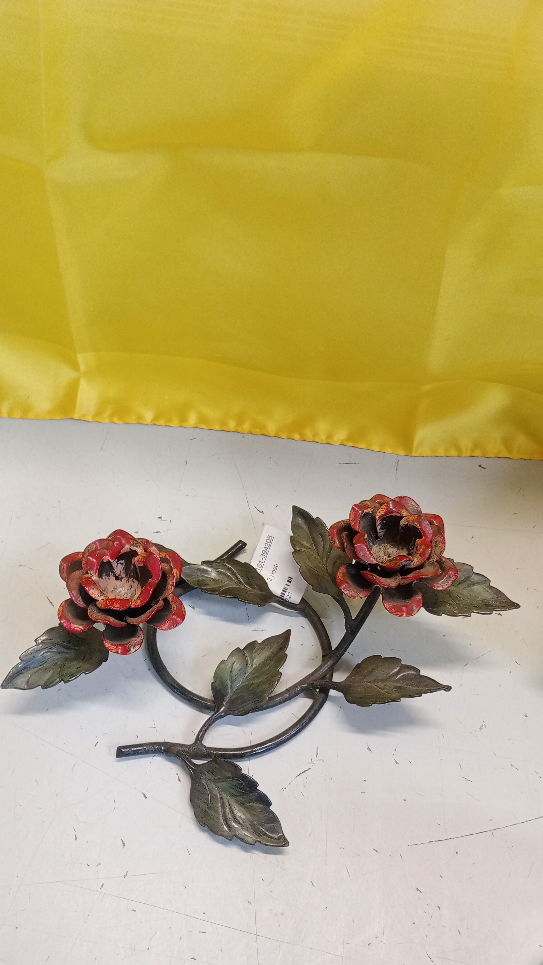 porta candela forma rose 2 posti