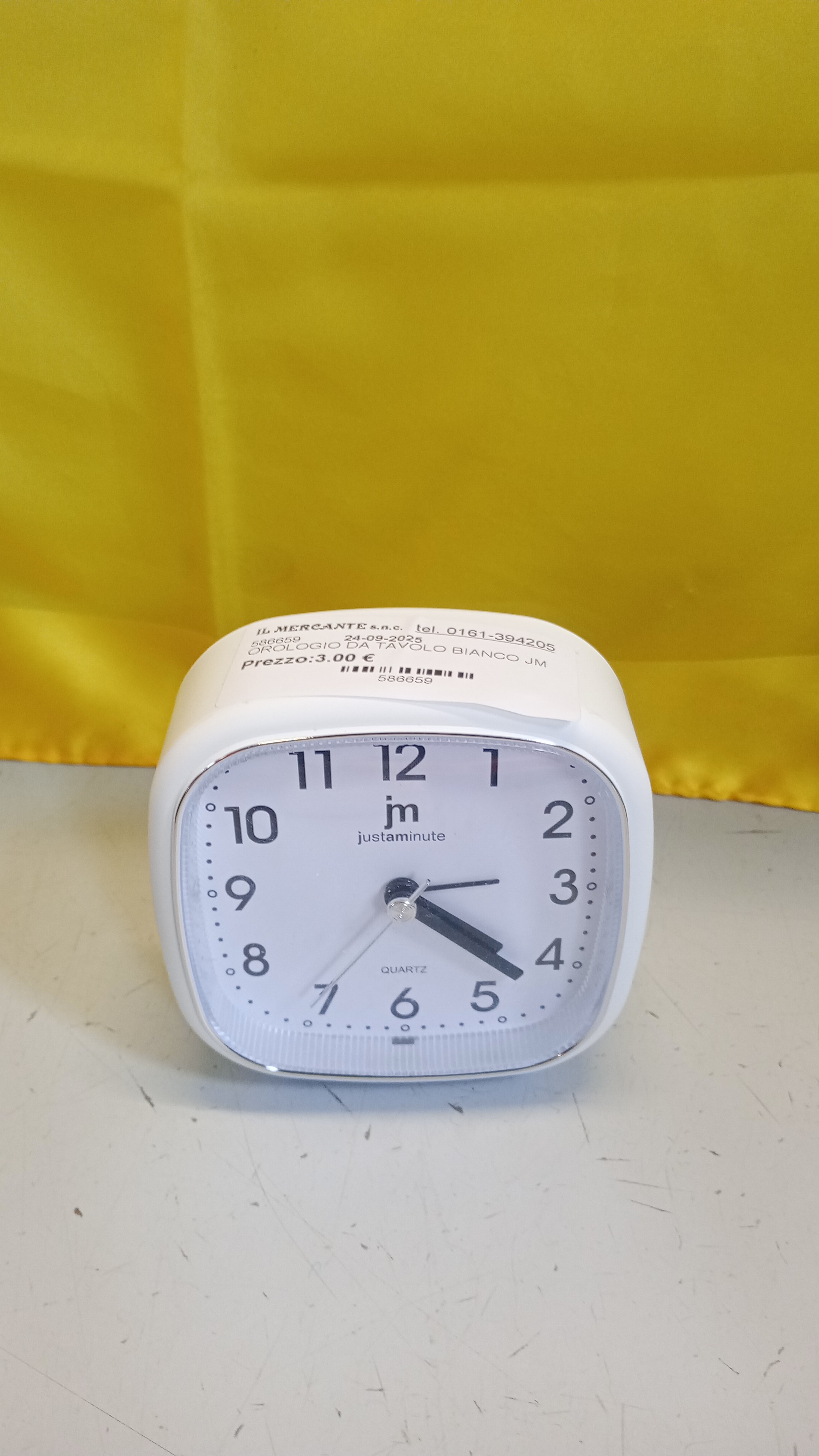 OROLOGIO DA TAVOLO BIANCO JM