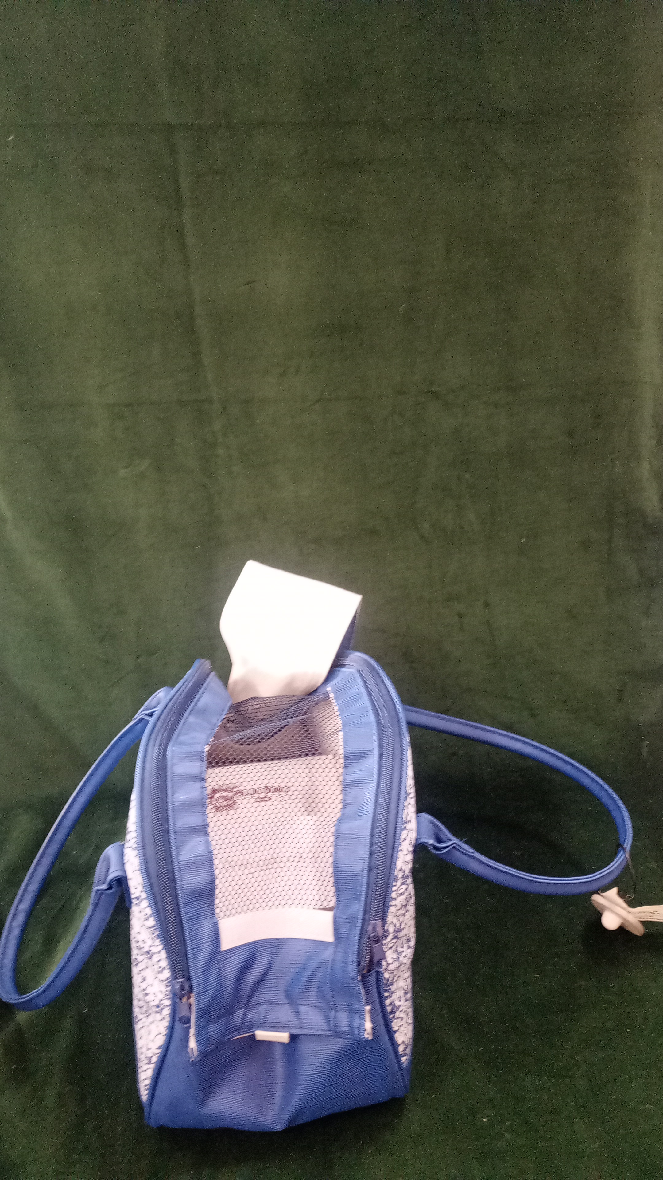 borsa blu porta cane