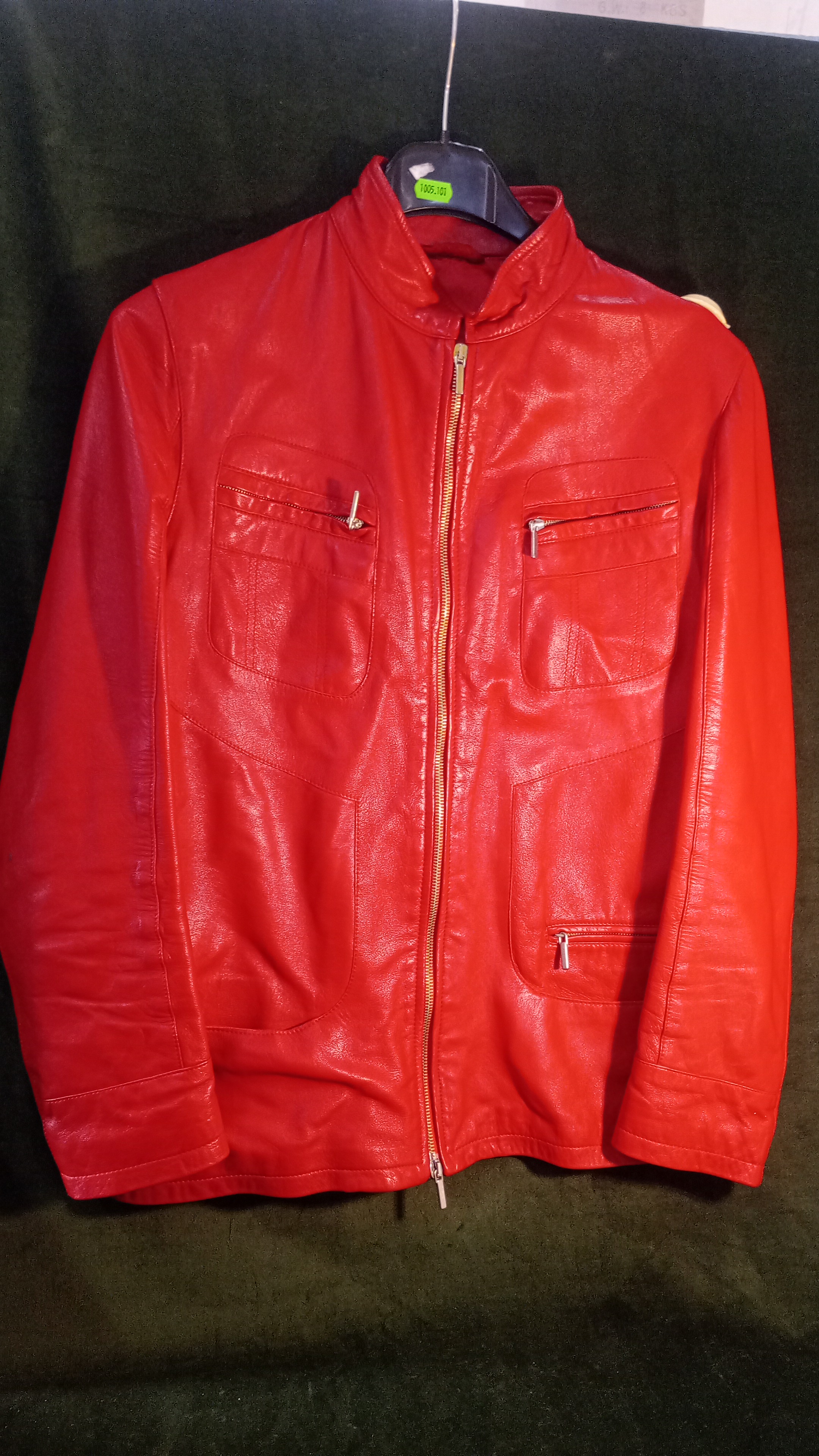 giacca rossa in pelle BORGO DEI SELLAI tg.44