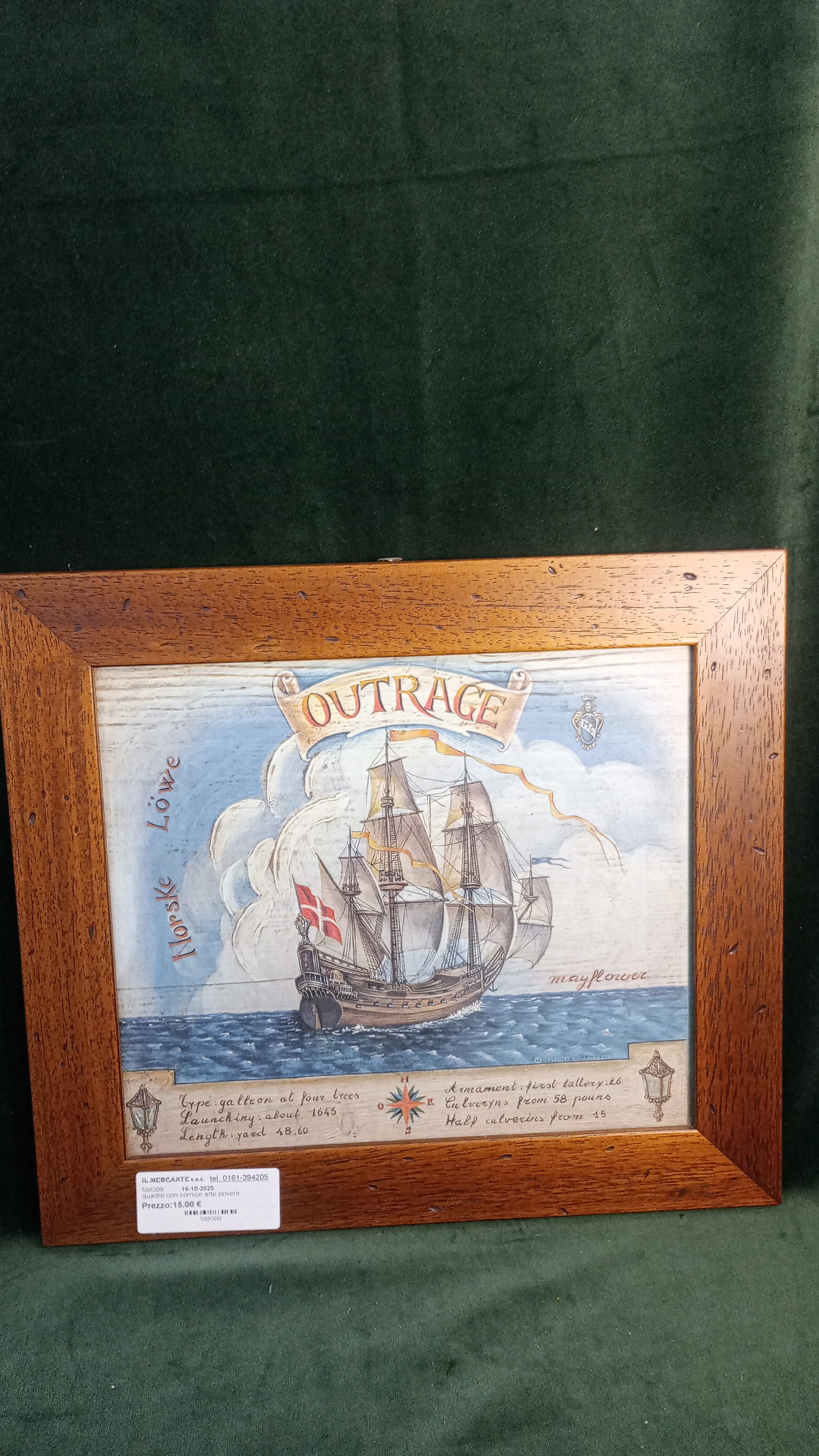 quadro con cornice arte povera