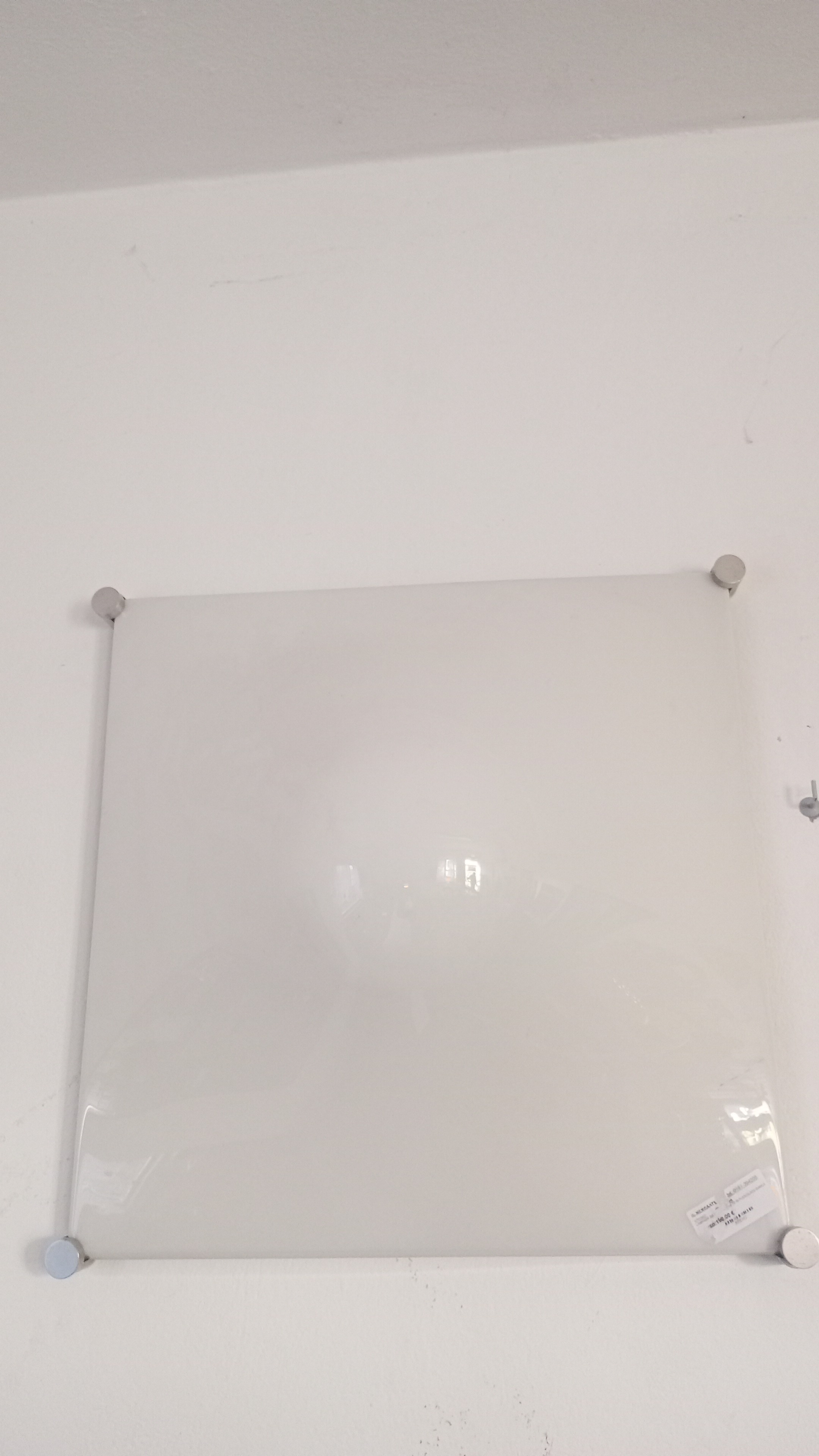 LAMPADA DA PARETE ANNI 70 IN PLEXIGLASS BIANCA