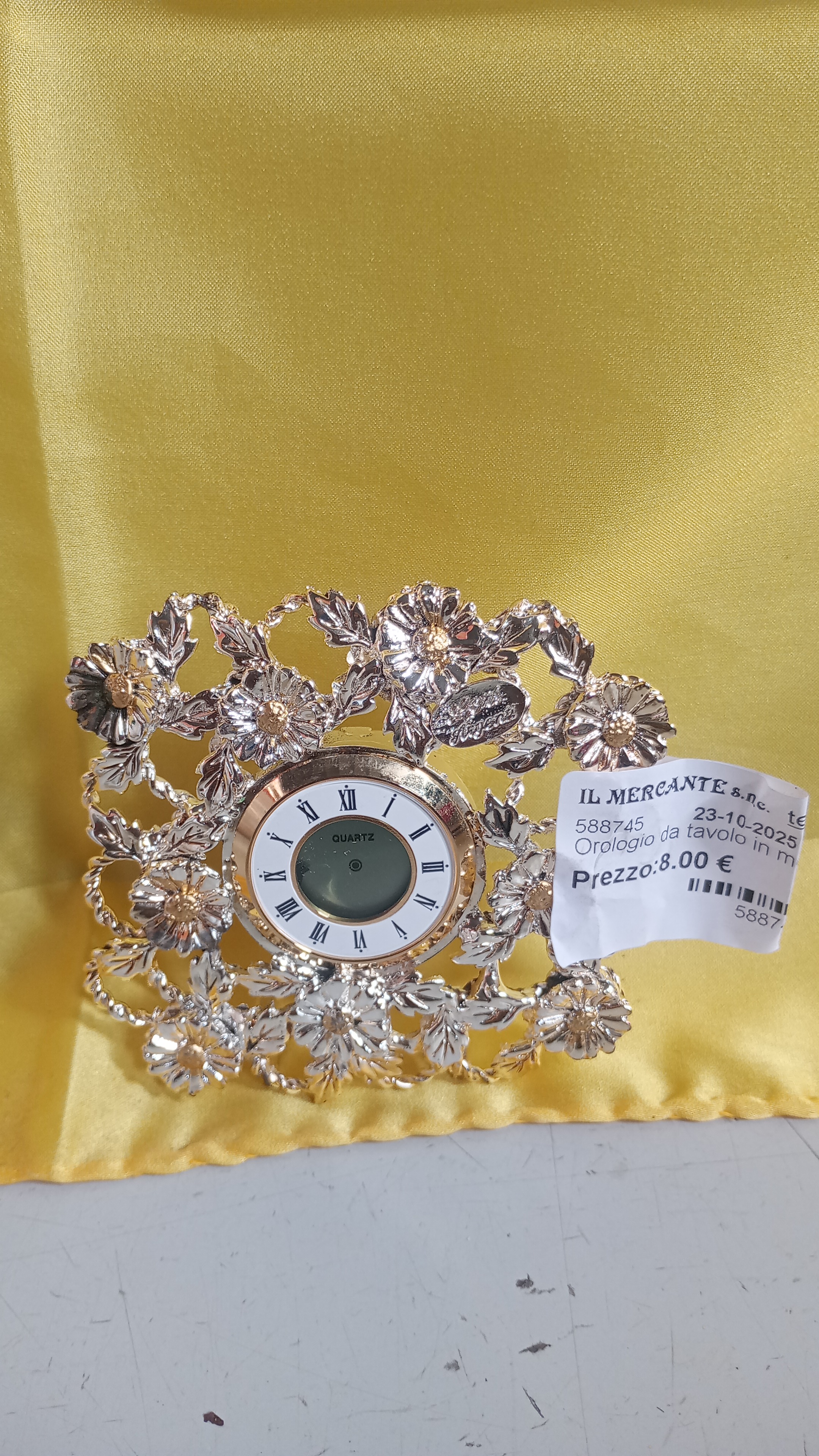  Orologio da tavolo in metallo 