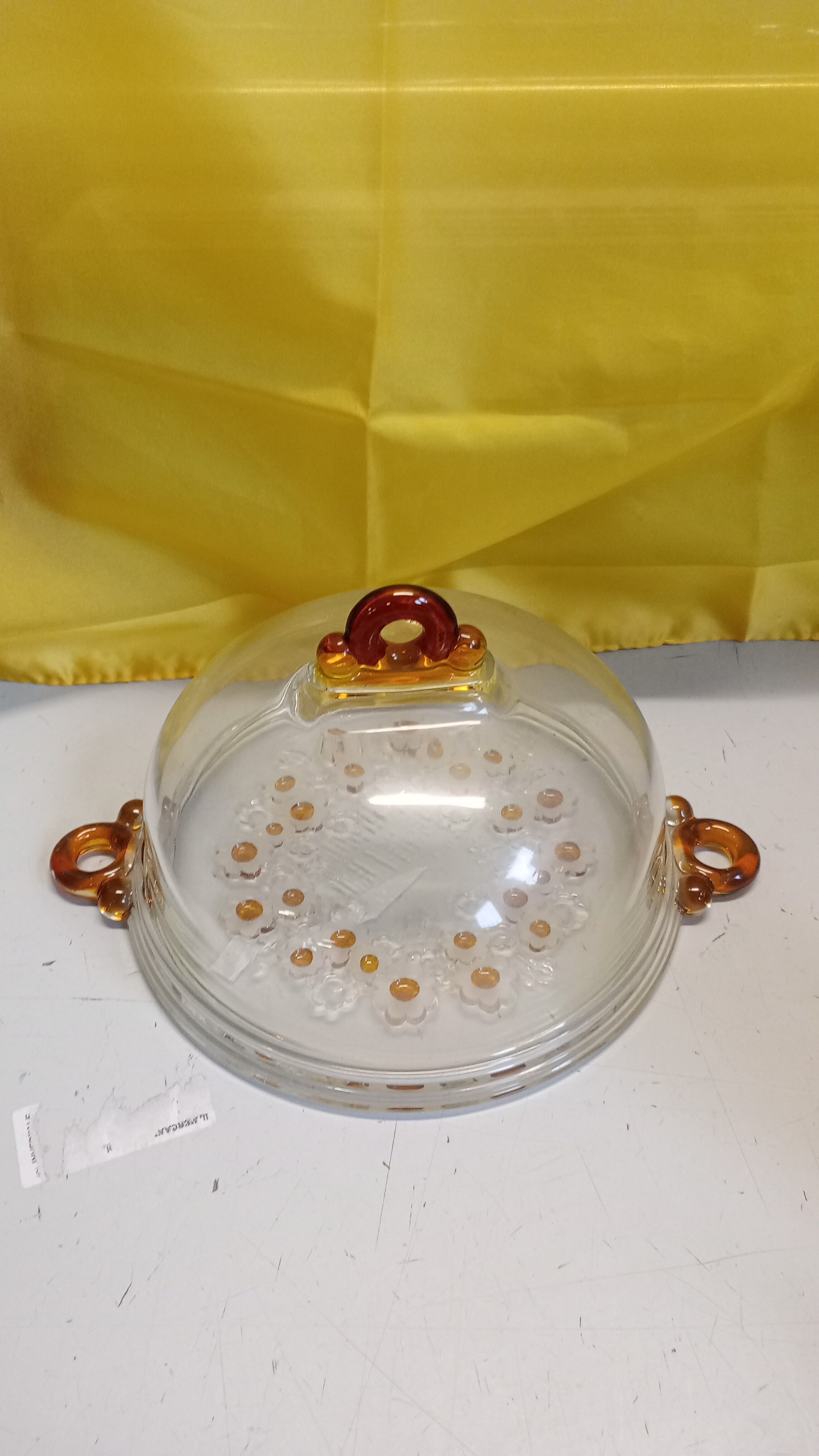  Porta torta in vetro soffiato 