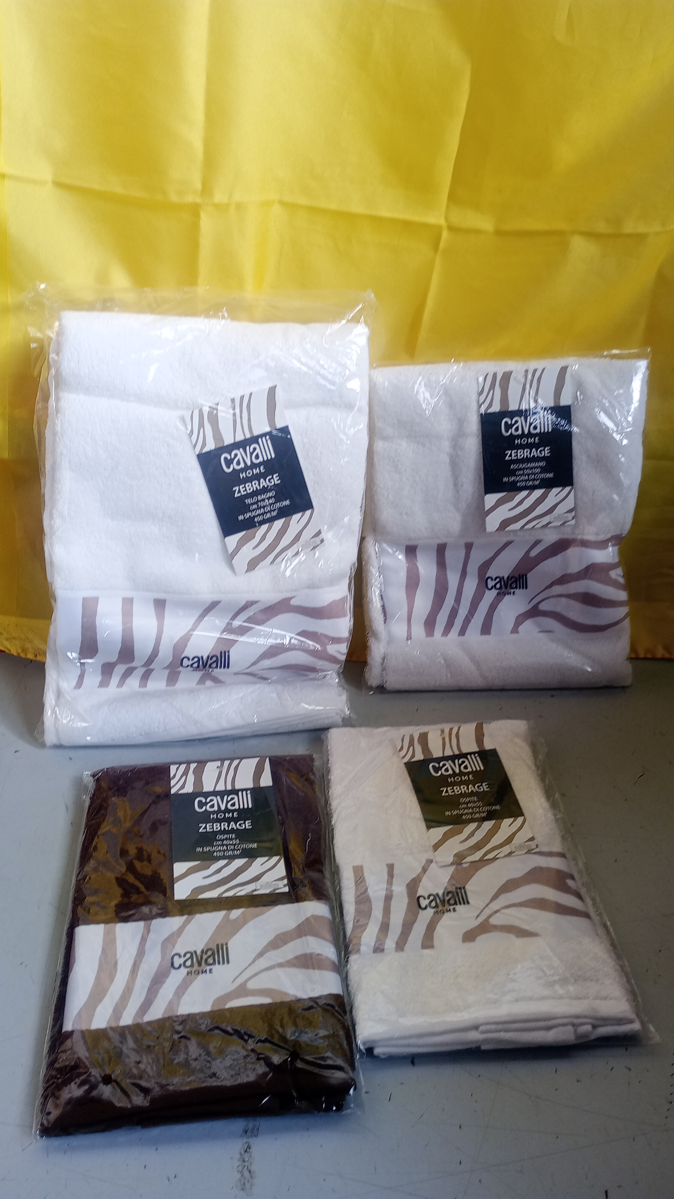 set 4 asciugamani CAVALLI