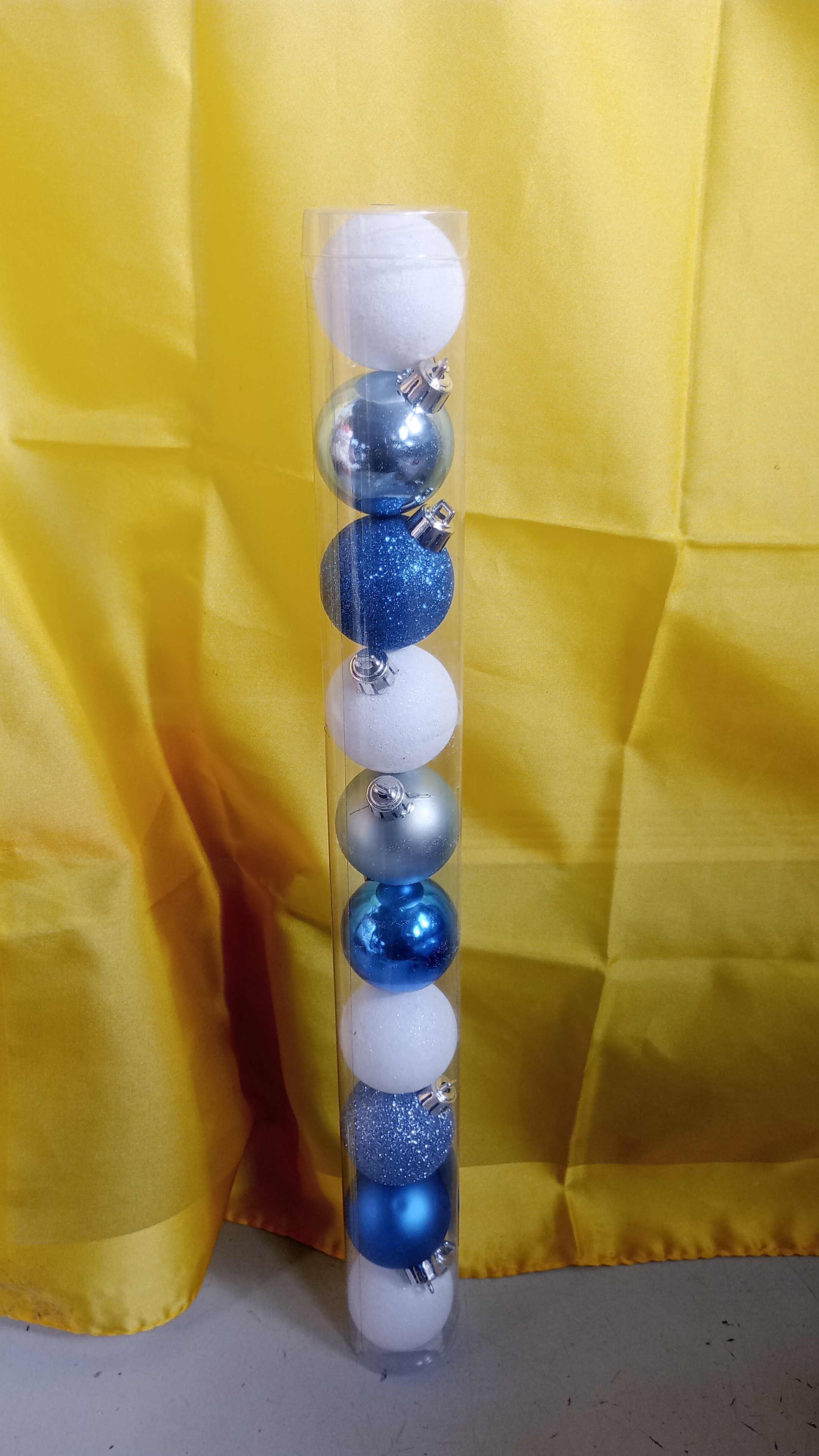 TUBO PALLINE BLU BIANCHE