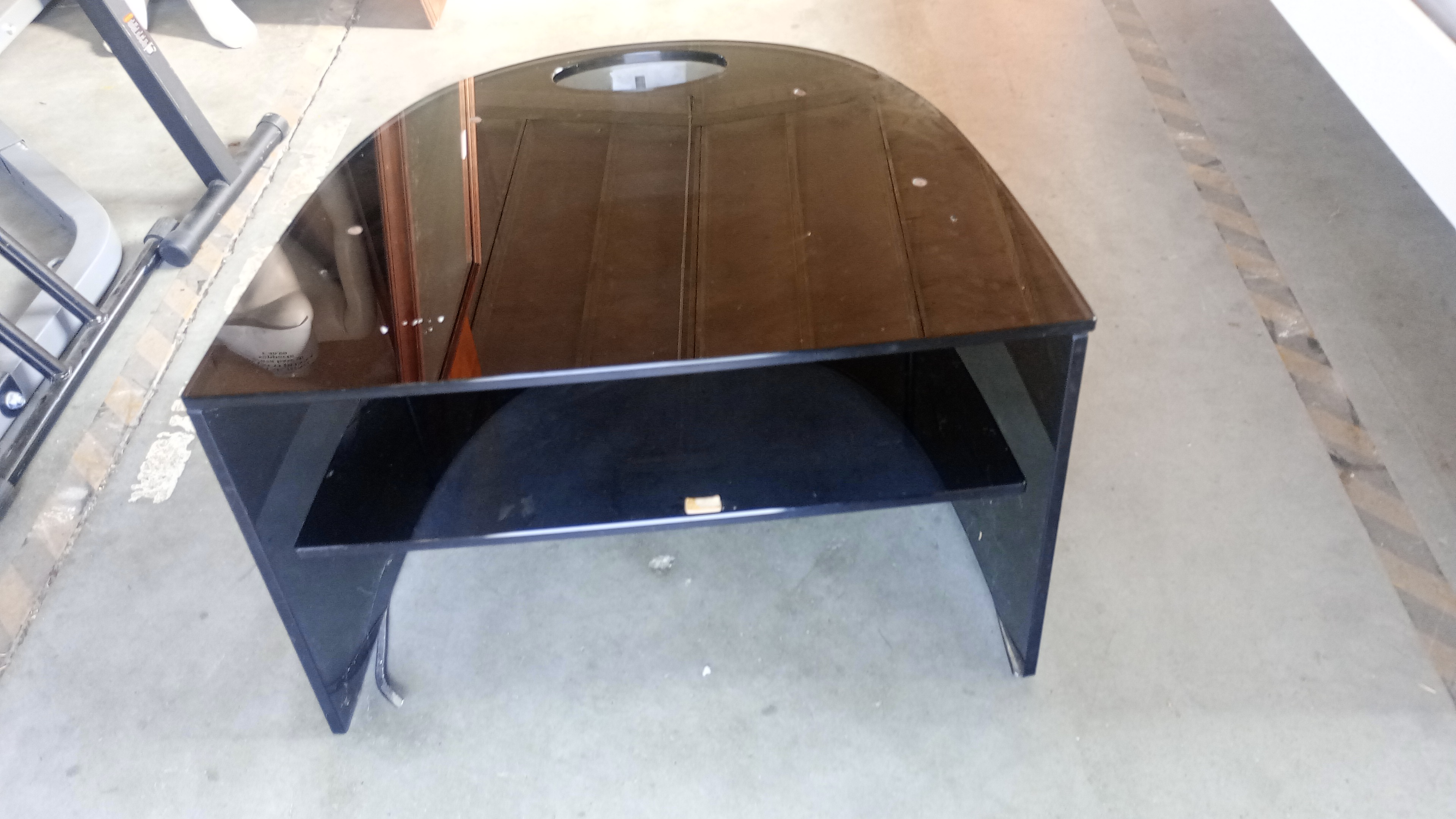 PORTA TELEVISORE IN VETRO NERO 