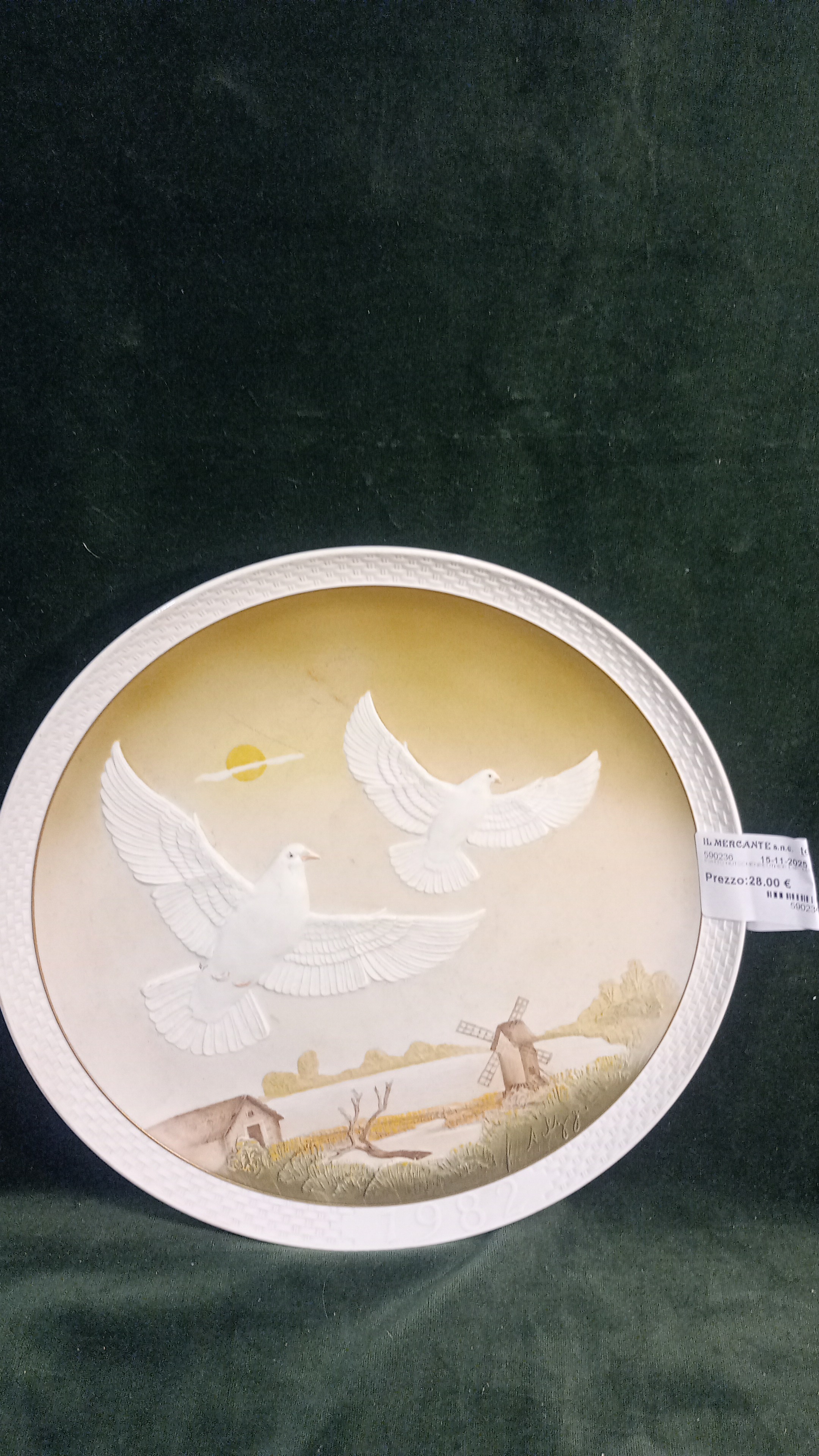 PIATTO HUTSCHENREUTHER DIP  MANO EDIZ LIMITATA 863 DI 2500 