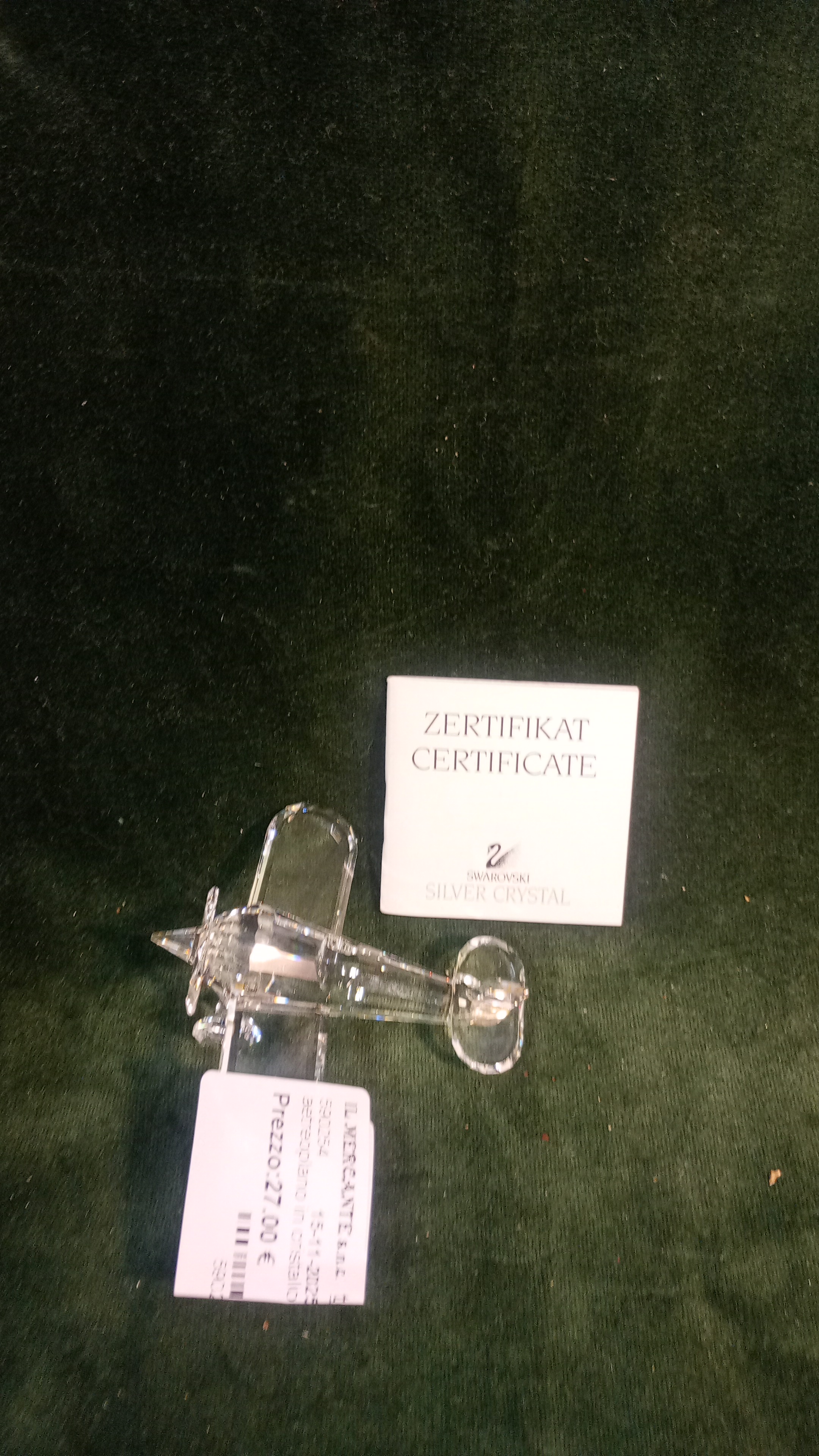 aetreoplano in cristallo swaovsky