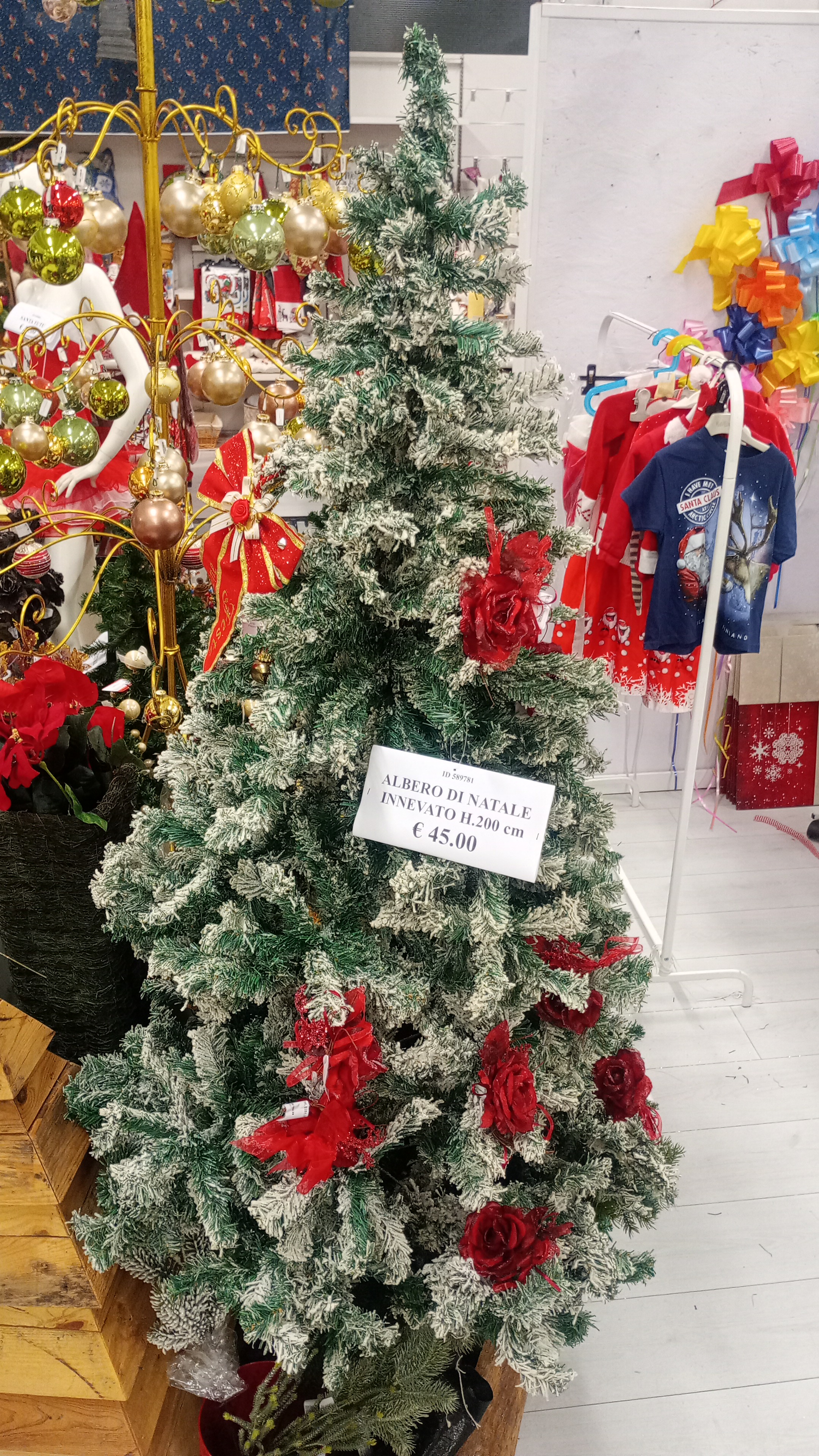 ALBERO DI NATALE INNEVATO H.200 cm