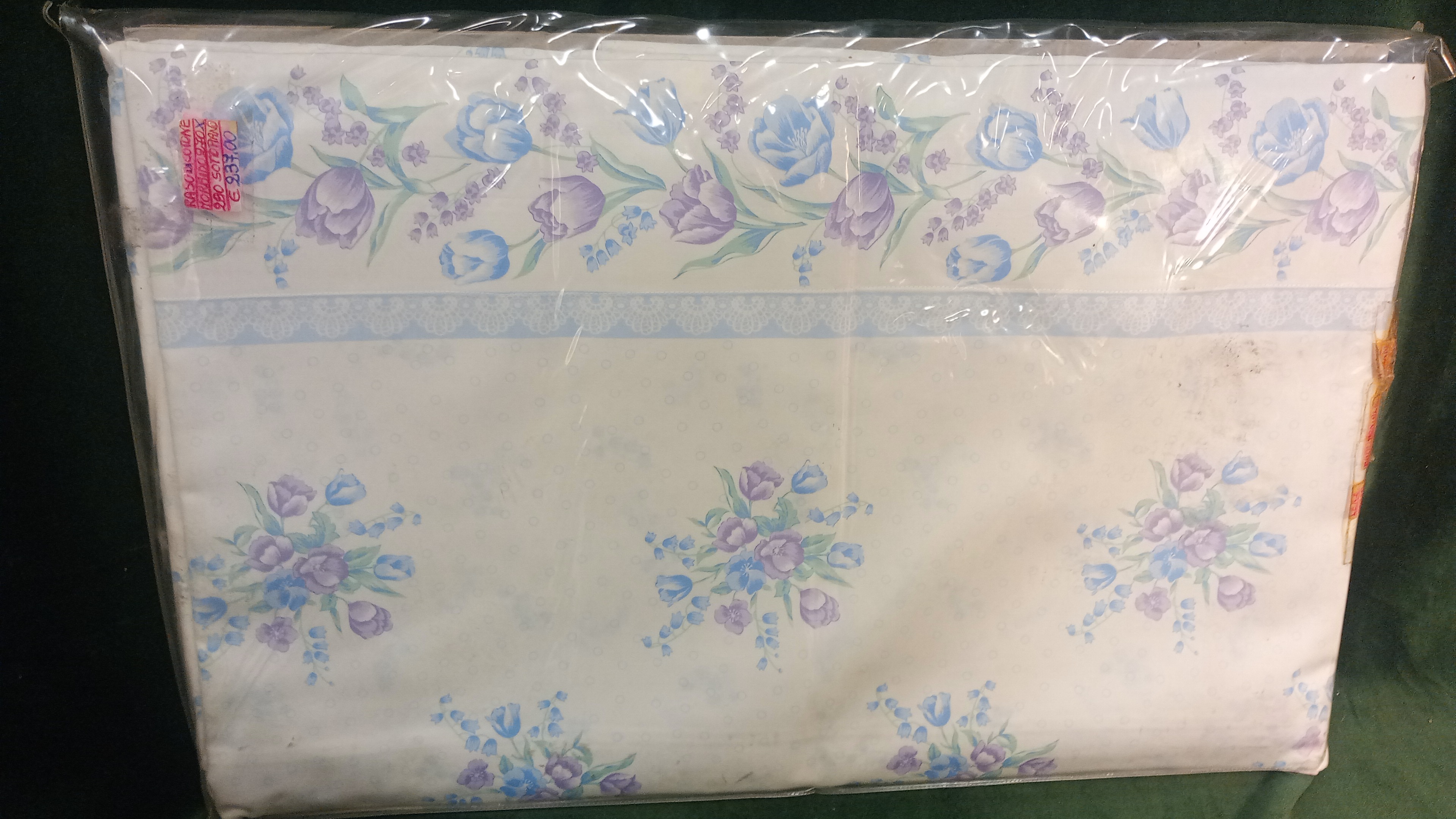  Lenzuolo disegno fantasia fiori blu e Viola 270 * 290