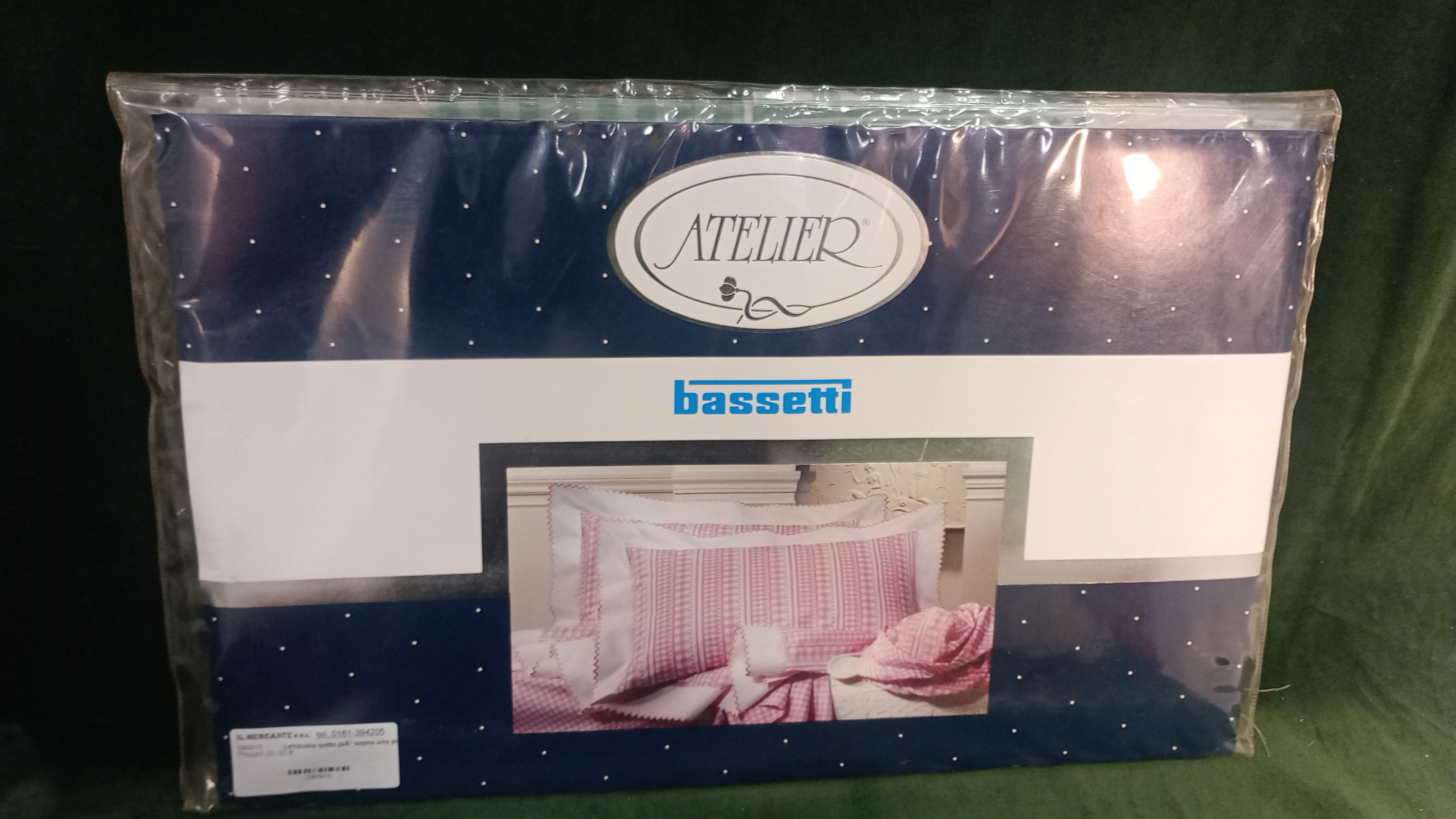  Lenzuolo sotto più sopra una piazza Verde a quadretti Bassetti