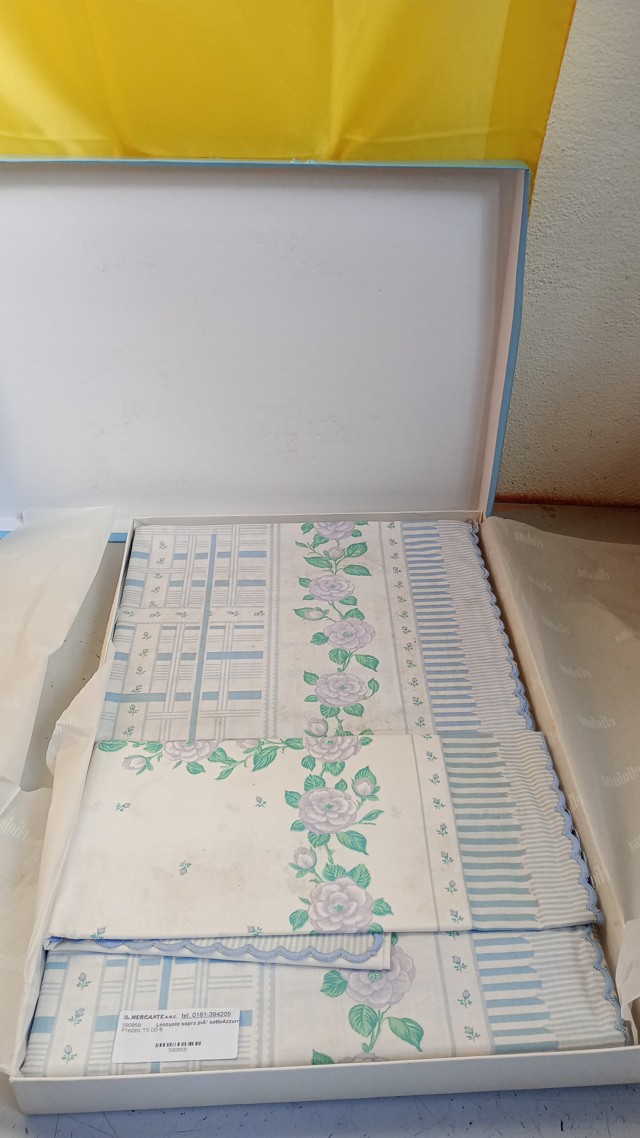  Lenzuolo sopra più sottoAzzurro 150 * 220 una piazza modello eliolona