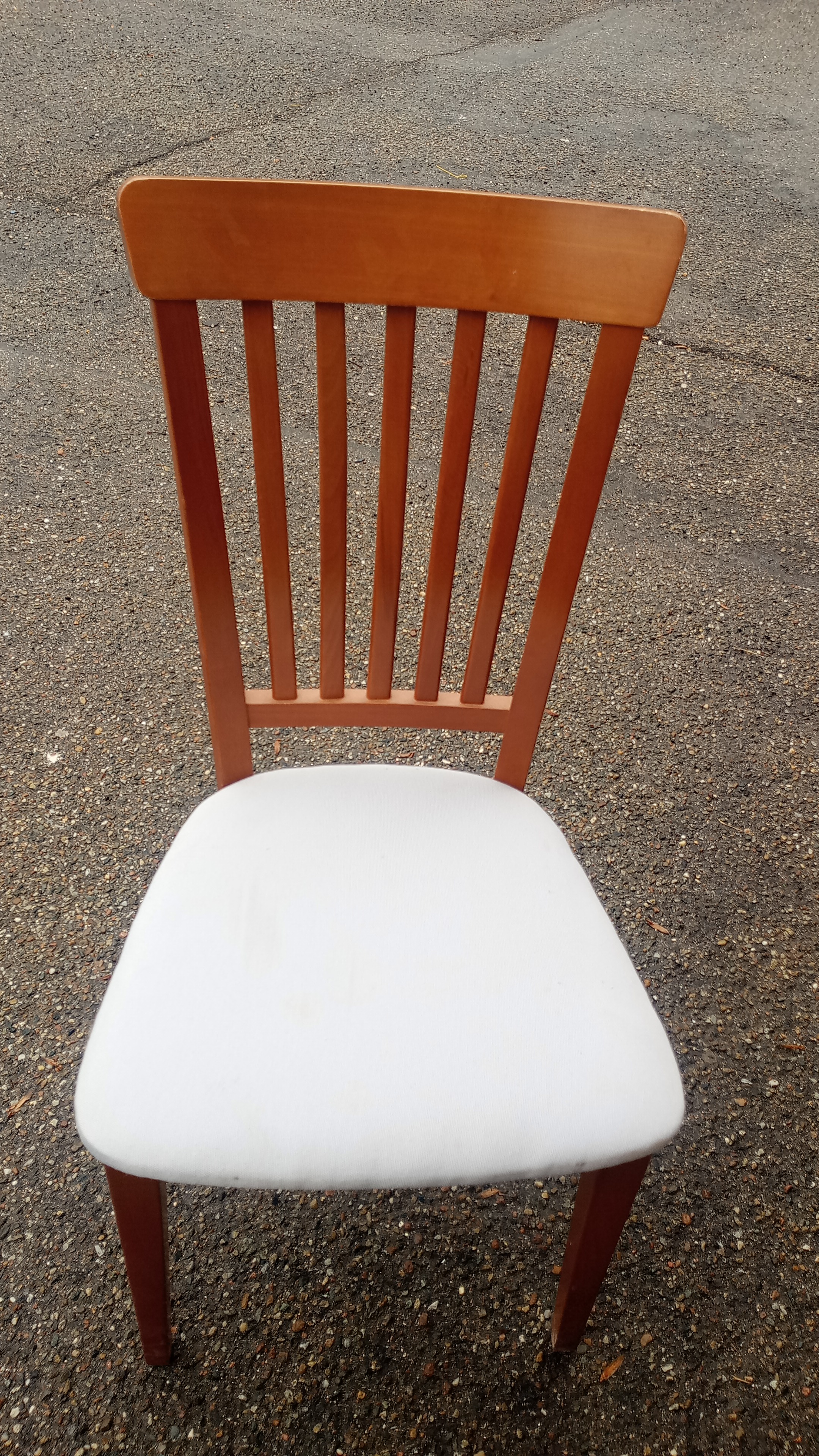 4 SEDIE SEDUTA IN STOFFA BIANCA 