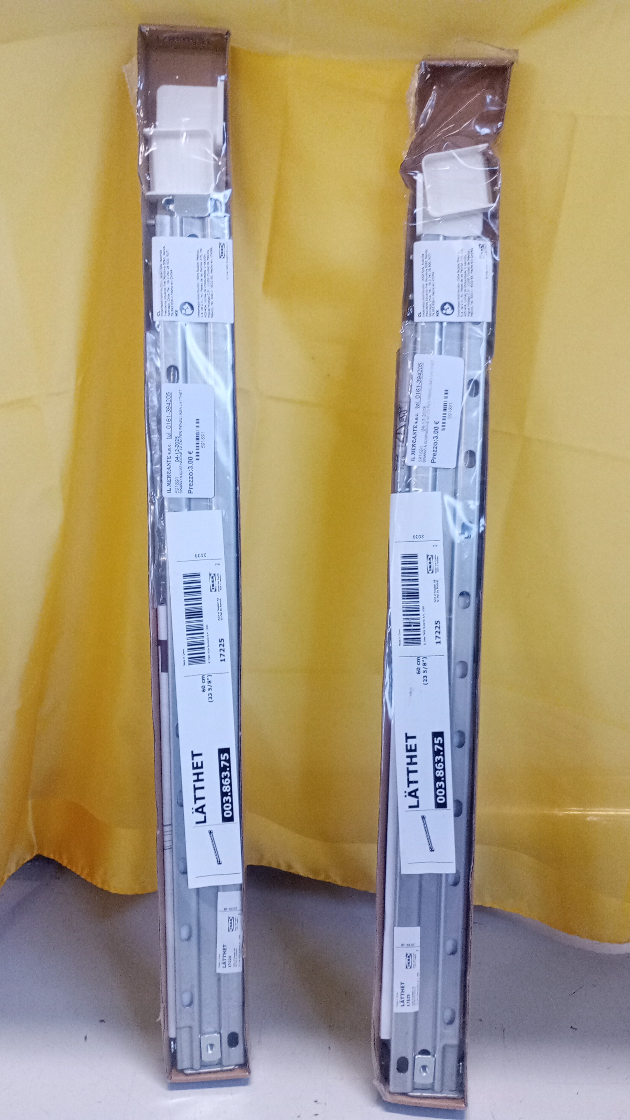 BINARIO A SOSPNSIONE 60 CM PER PENSILI IKEA LATTHET 