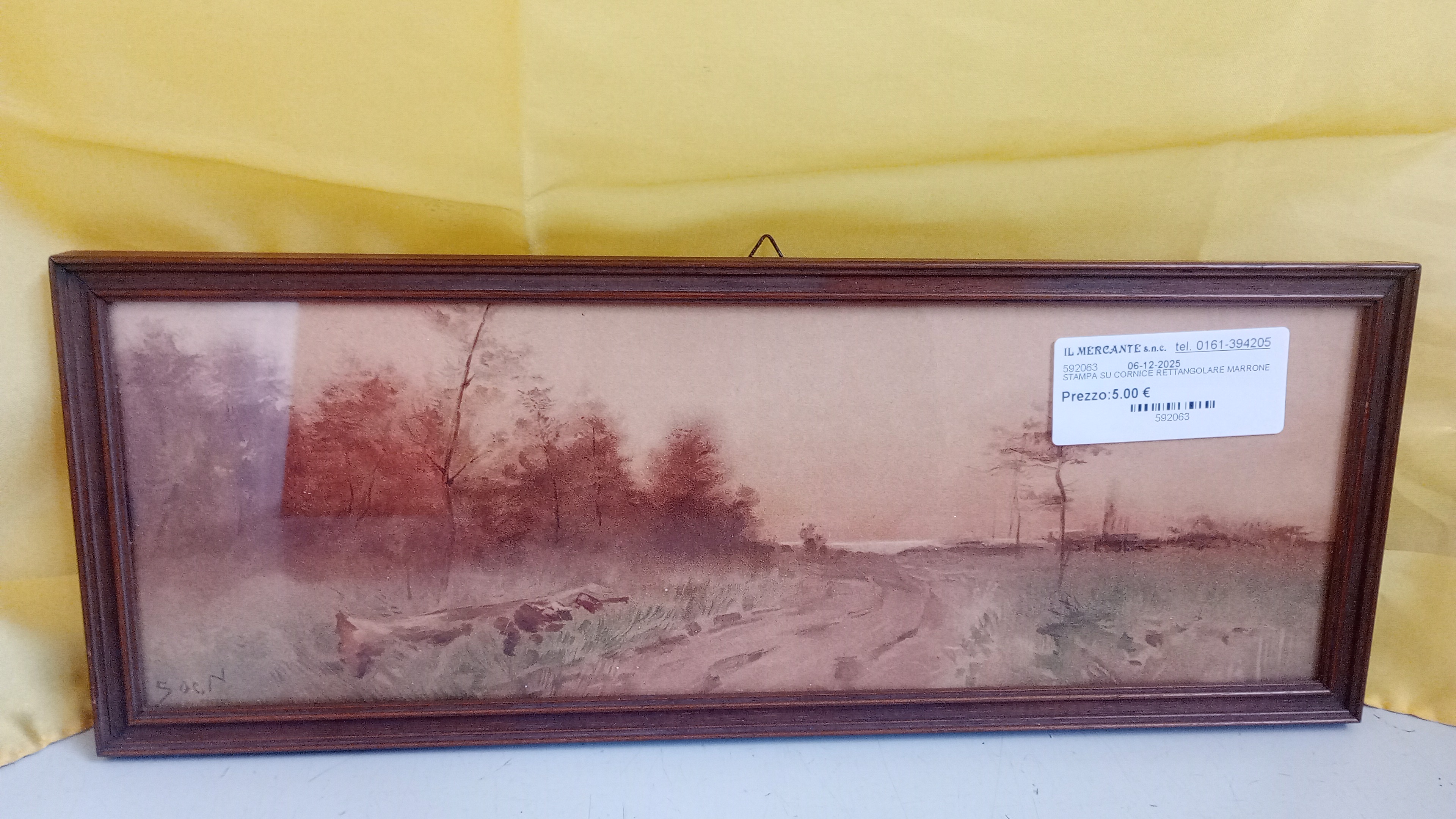 STAMPA SU CORNICE RETTANGOLARE MARRONE