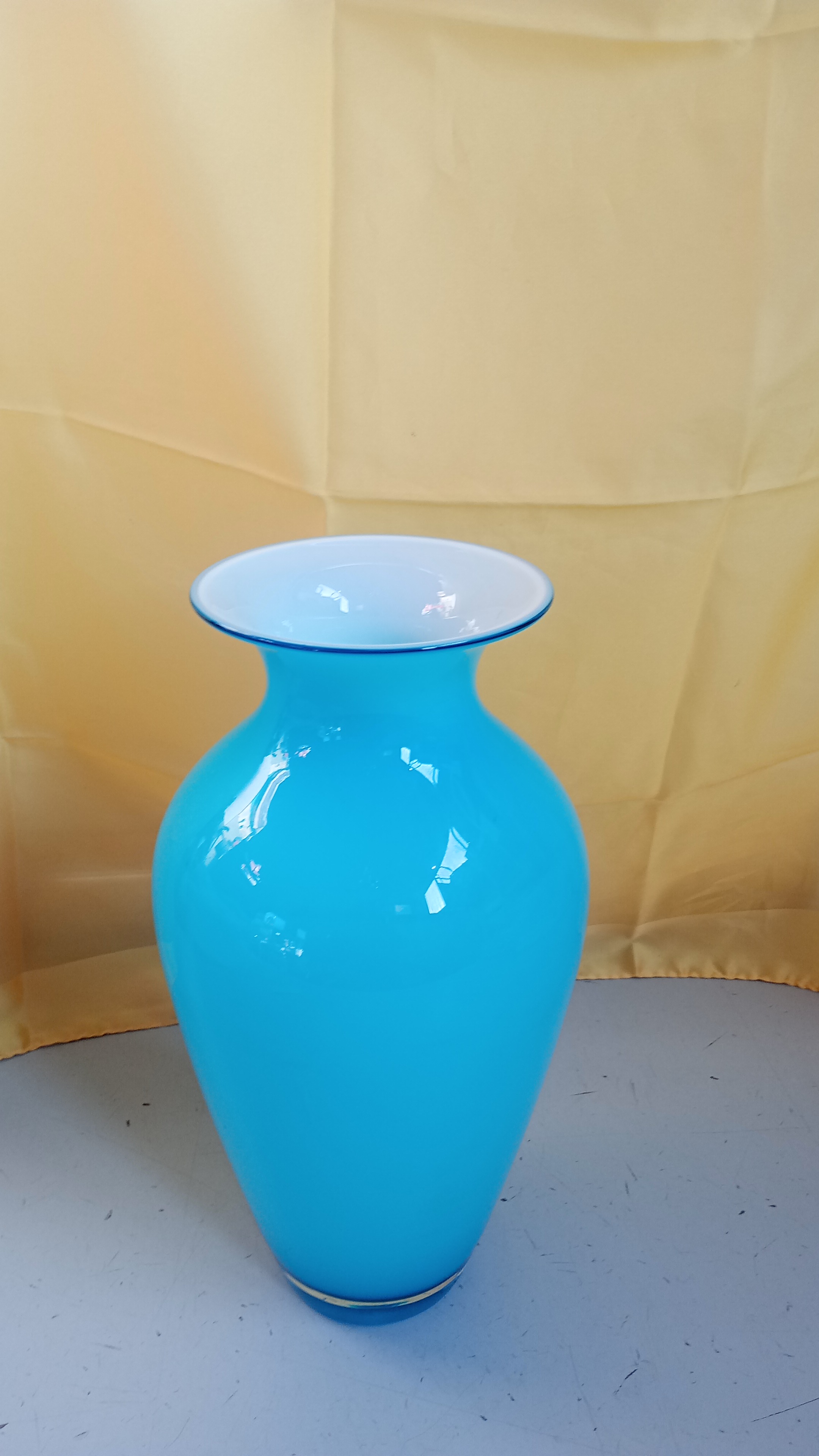 VASO IN VETRO AZZURRO NASON MURANO