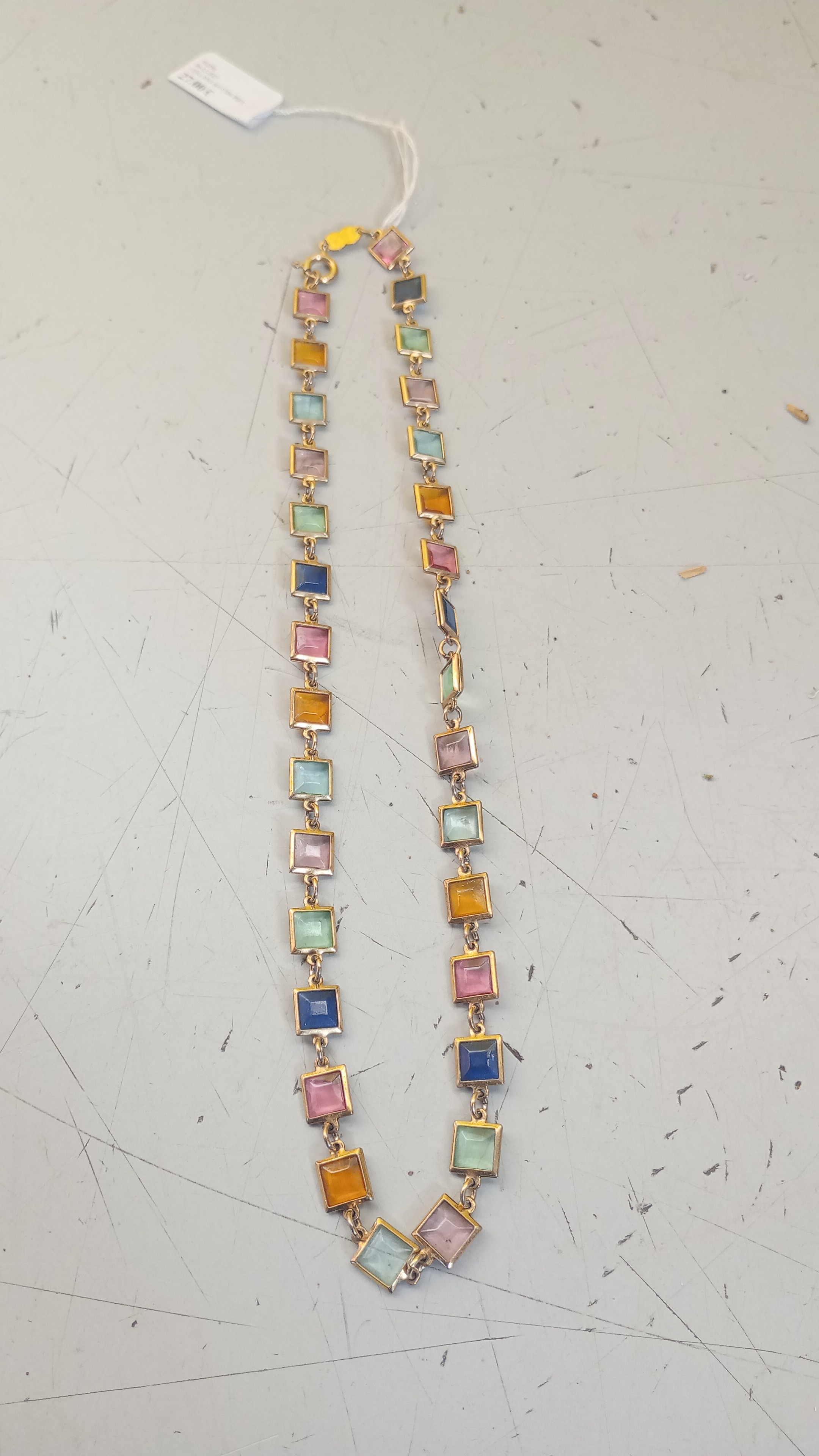 COLLANA AG  CON PIETRE COLORATE 