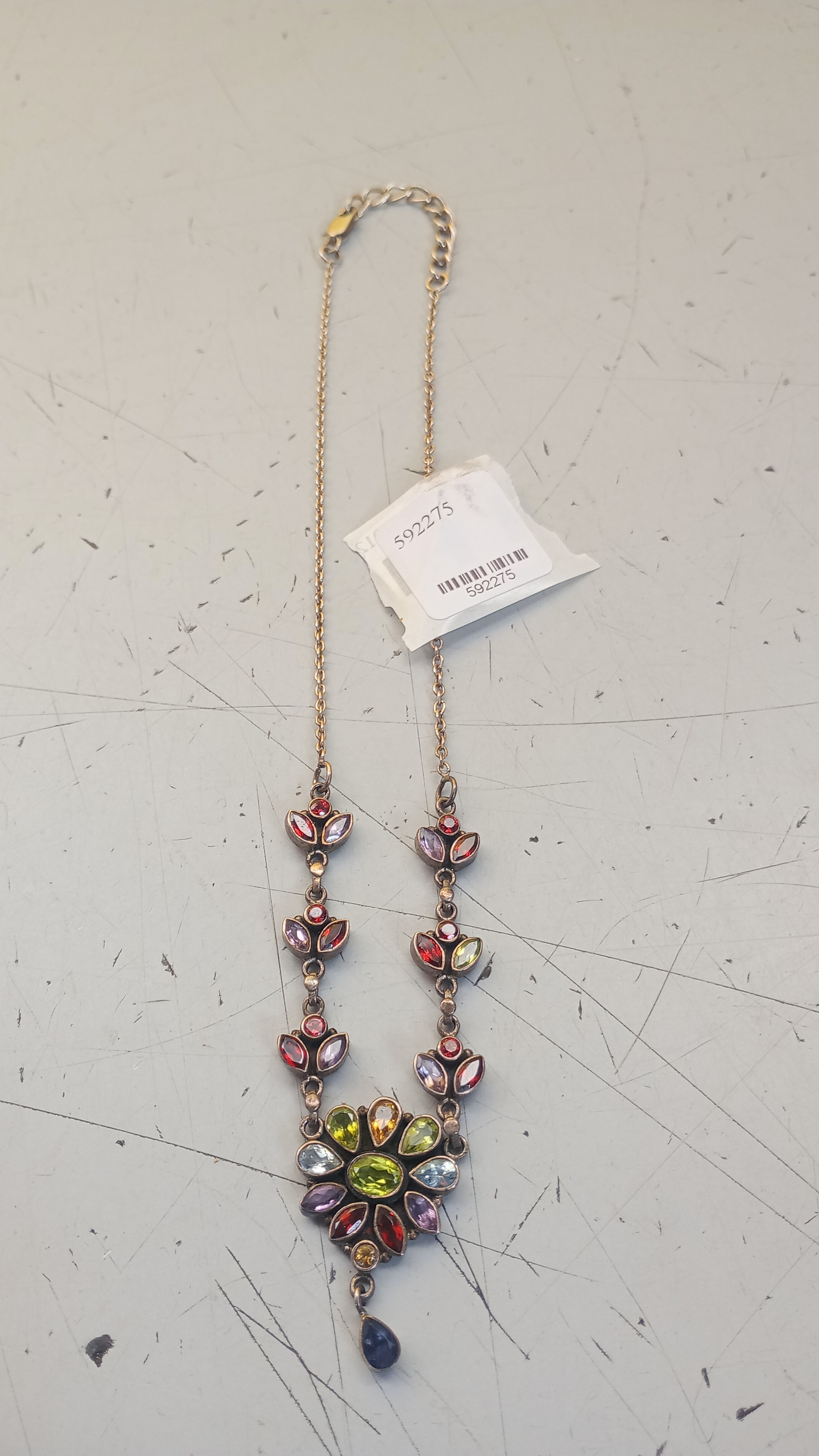 COLLANA AG B0RILLANTI COLORATI 