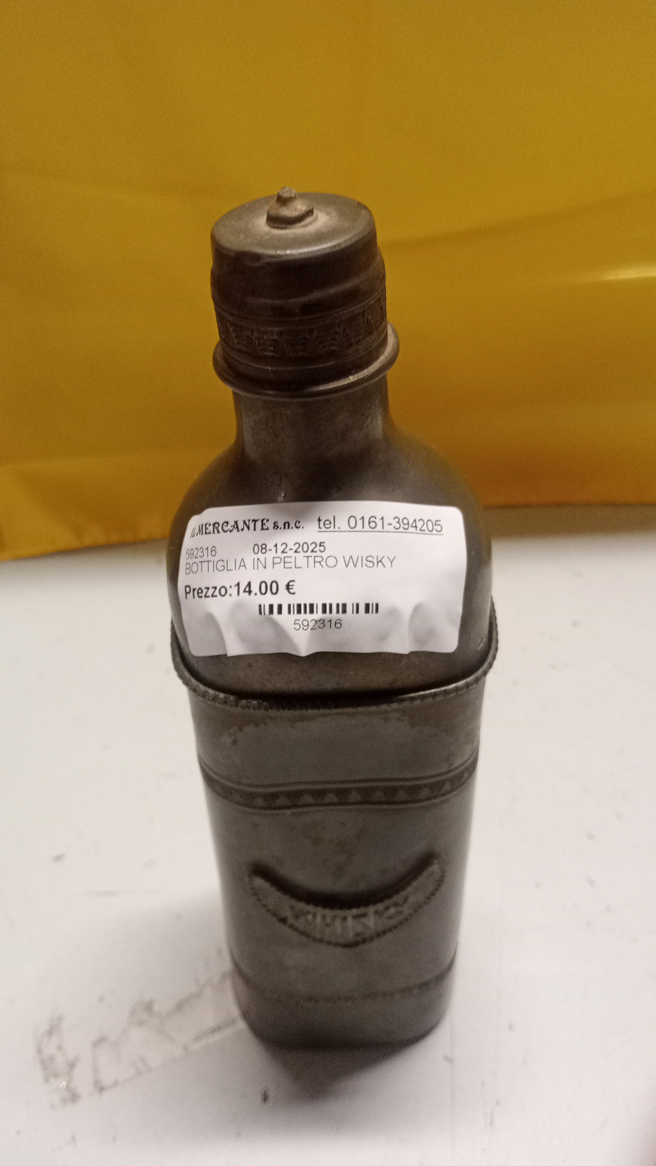 BOTTIGLIA IN PELTRO WISKY 