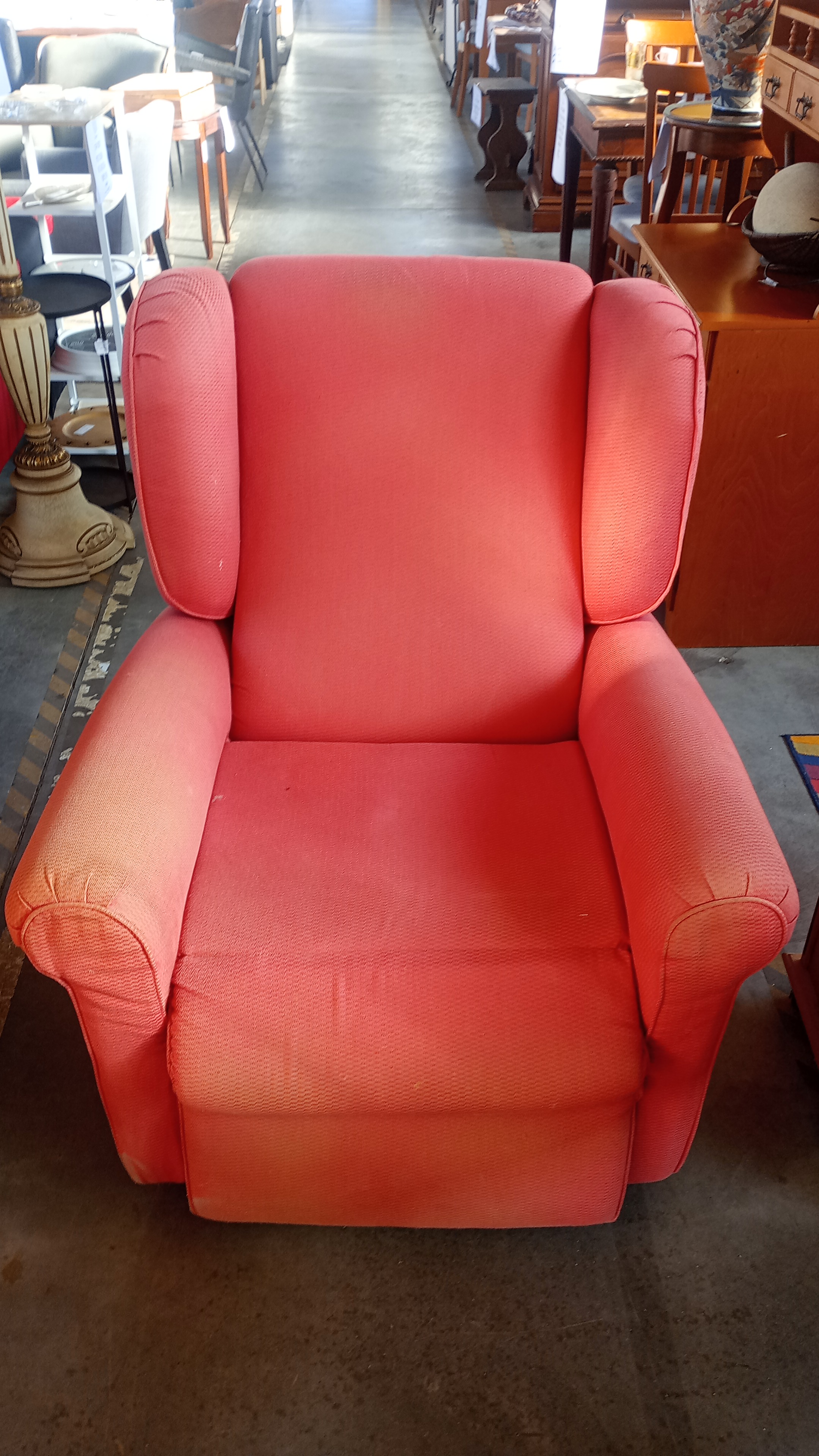 DIVANO ELETTRICO RECLINABILE IN TESSUTO ROSSO