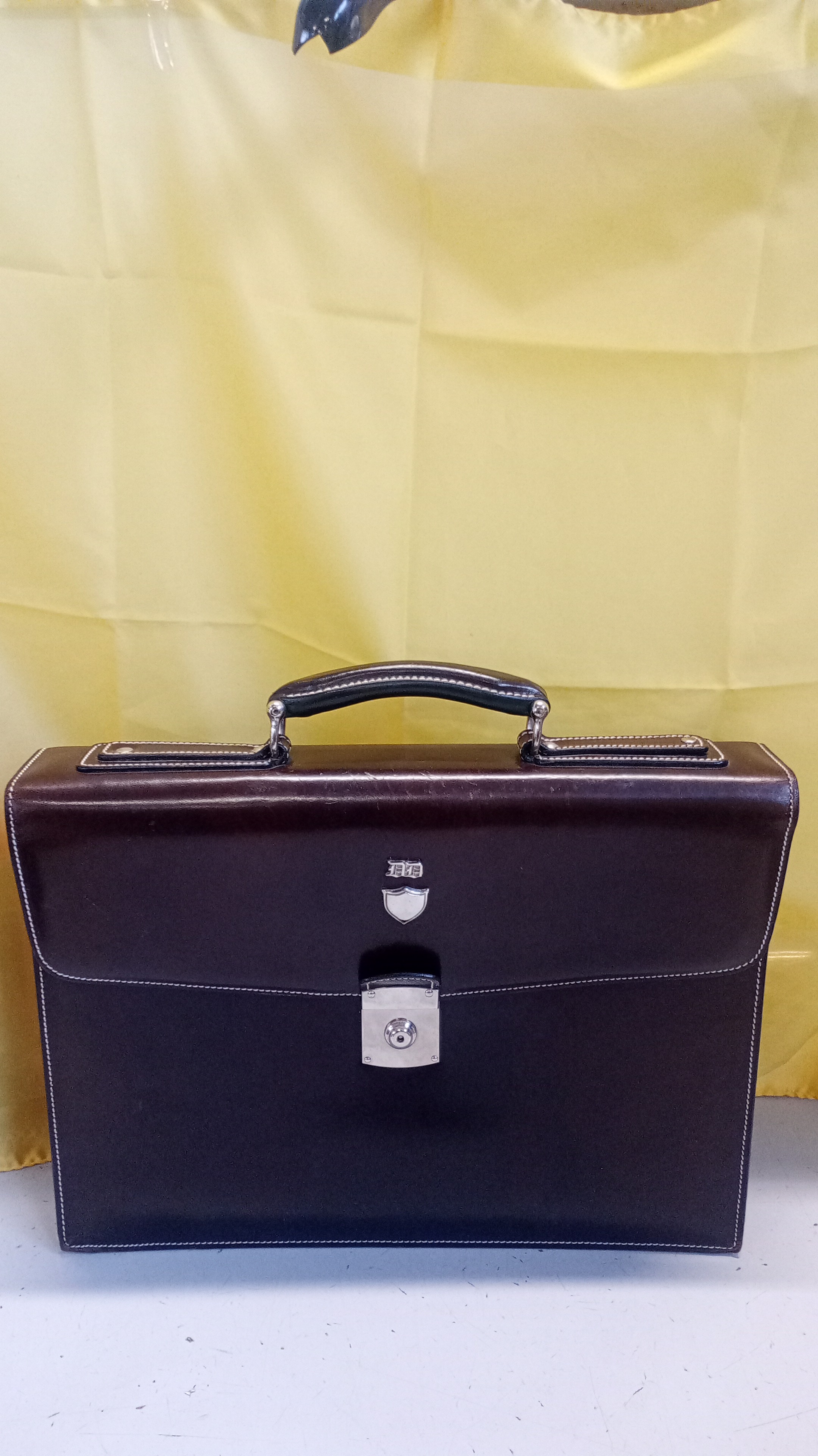 BORSA DA UFFICIO IN PELLE MARRONE SCURO